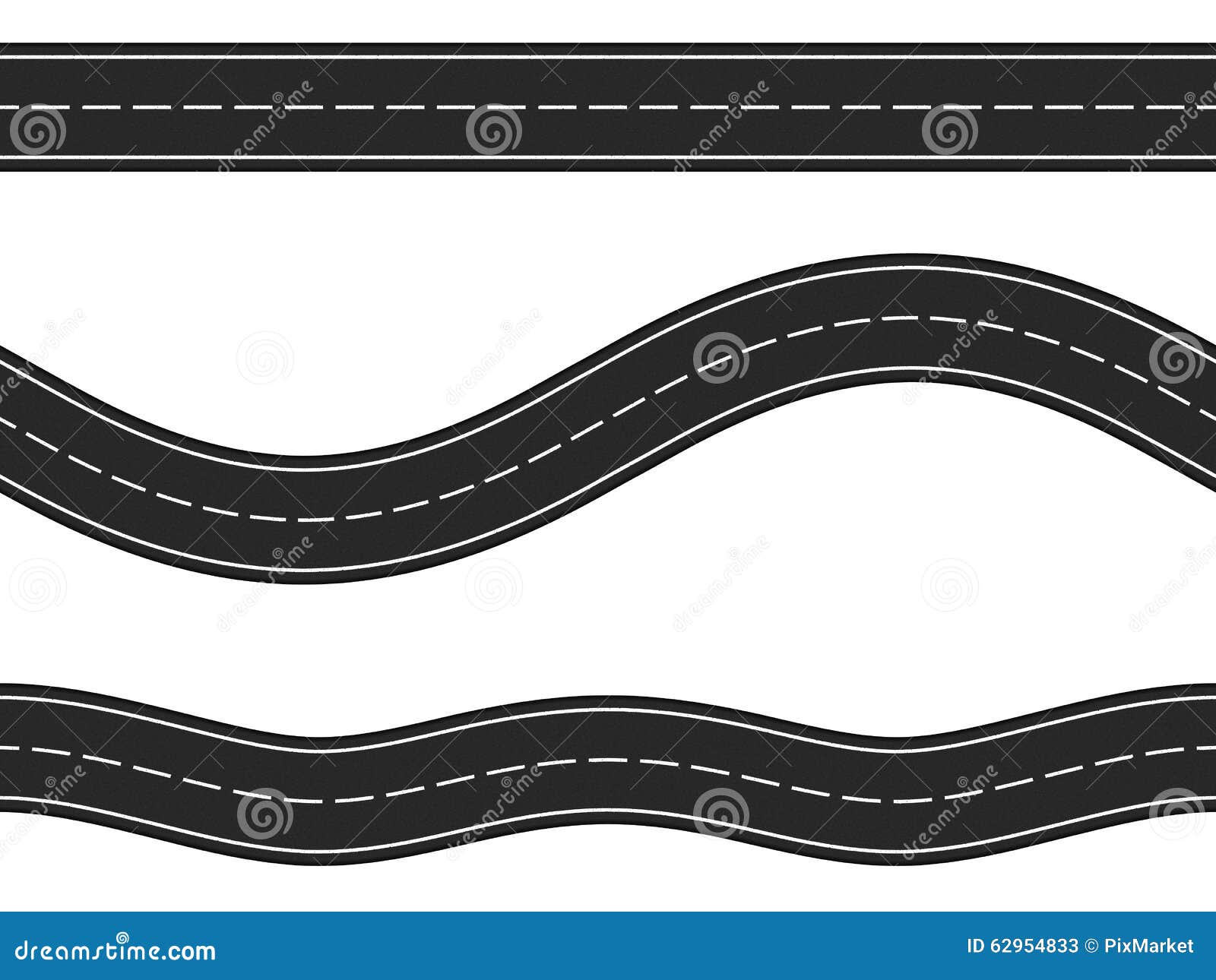 seamless horizontal roads