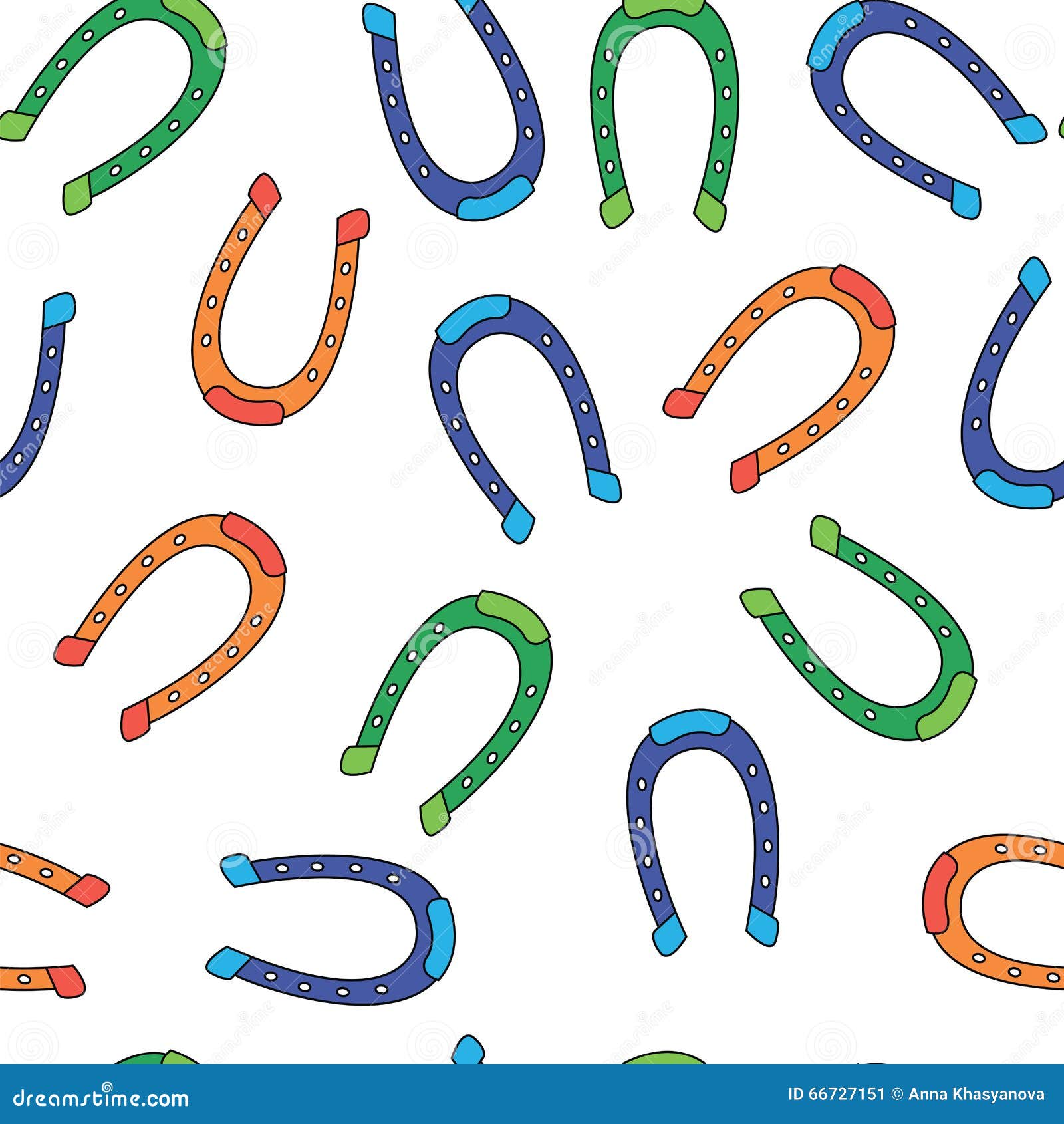Seamless Horseshoes Background Stock Vector - Illustration of cold