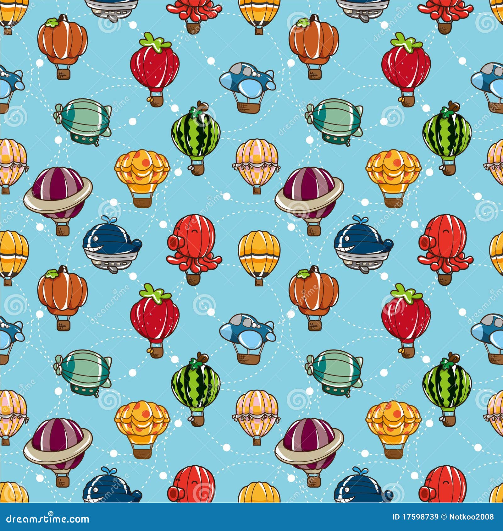 Seamless Hot Air Balloon Pattern Stock Vector Illustration Of Float seamless-hot-air-balloon-pattern-stock-vector-illustration-of-float