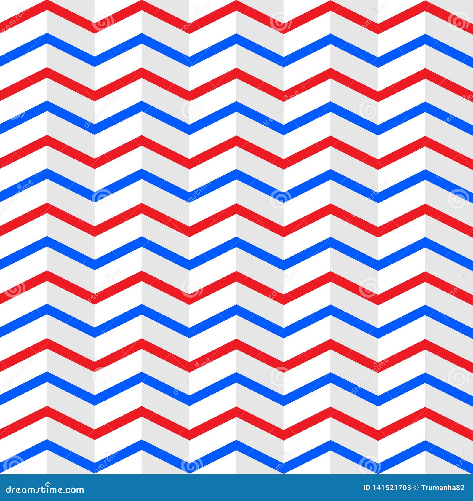 Vector Interlaceing Red and Blue Zigzag Stripes Texture in White