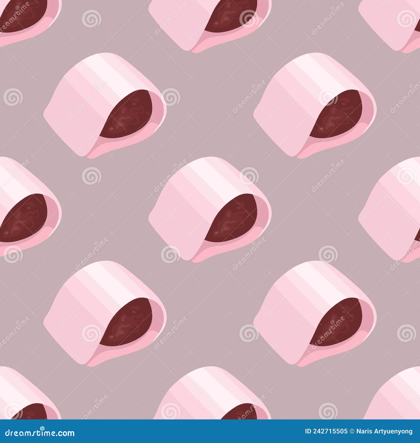 Seamless Japanese Desert Cartoon Illustration Pattern Stock Vector ...