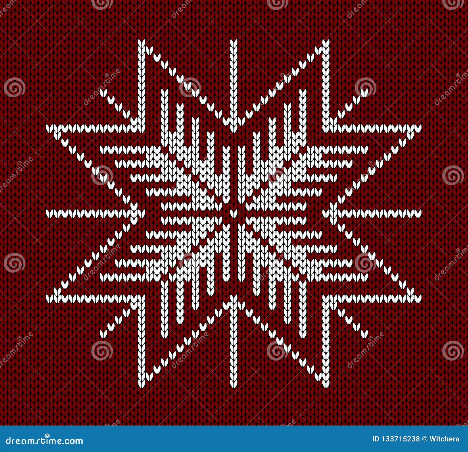 Seamless Knit Snowflake Design Stock Vector - Illustration ...