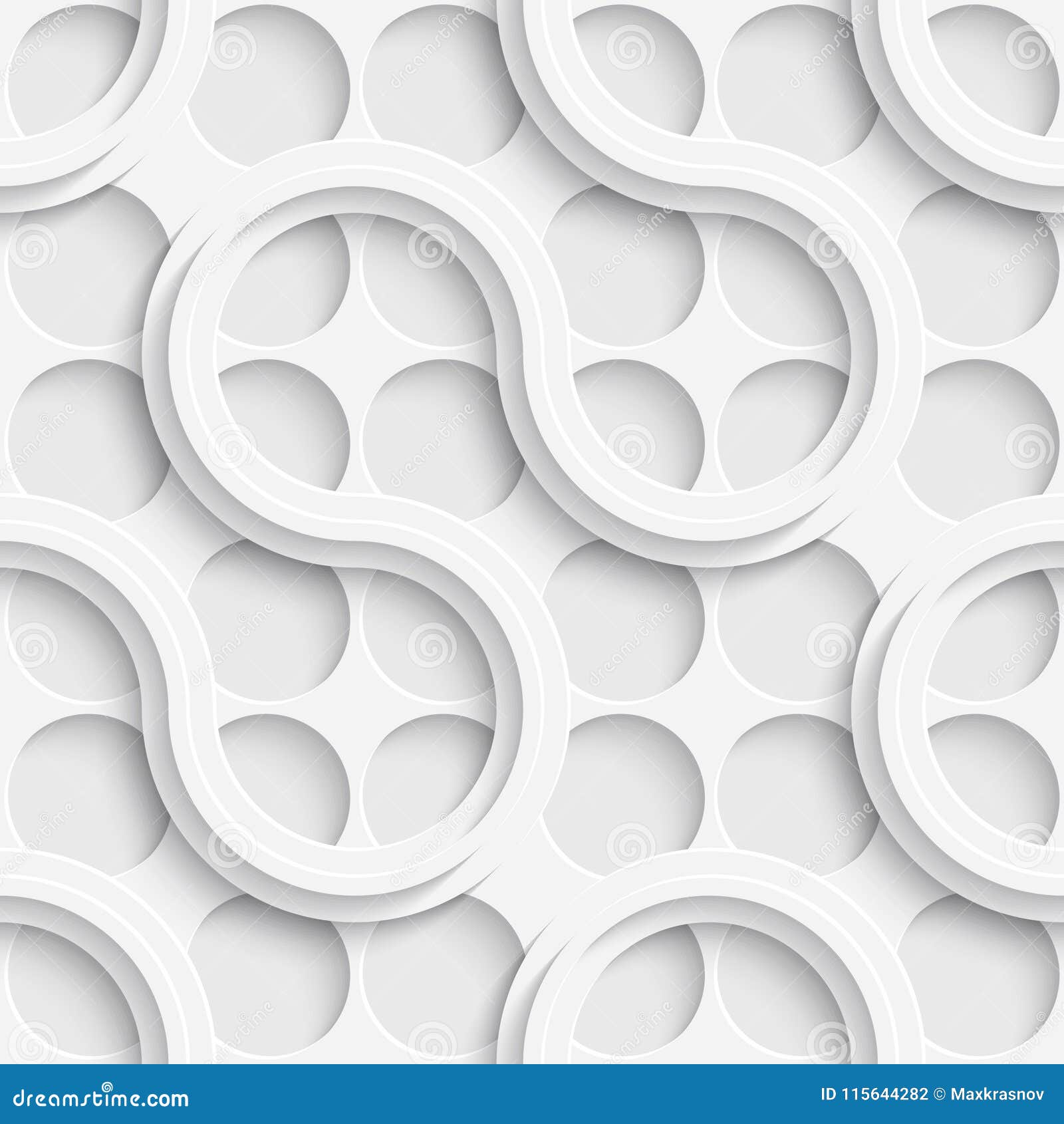 Seamless Lattice Wallpaper 3d White Minimal Background