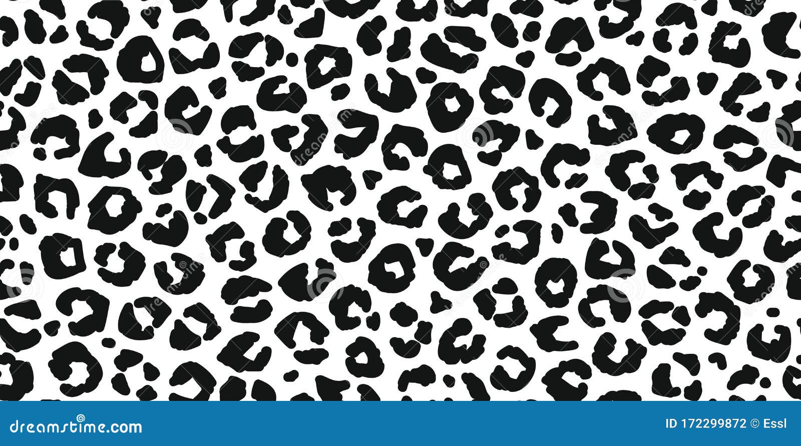 Seamless Vector Leopard Pattern Trendy Stylish Wild Leopard White