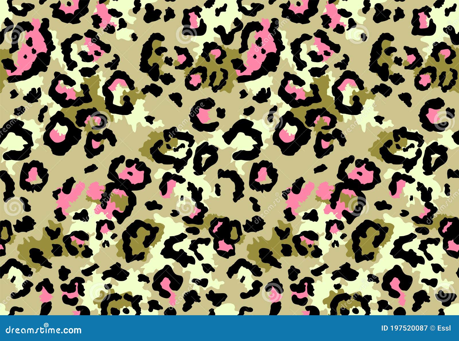 Seamless Leopard Fur Pattern. Fashionable Wild Leopard Print Background ...