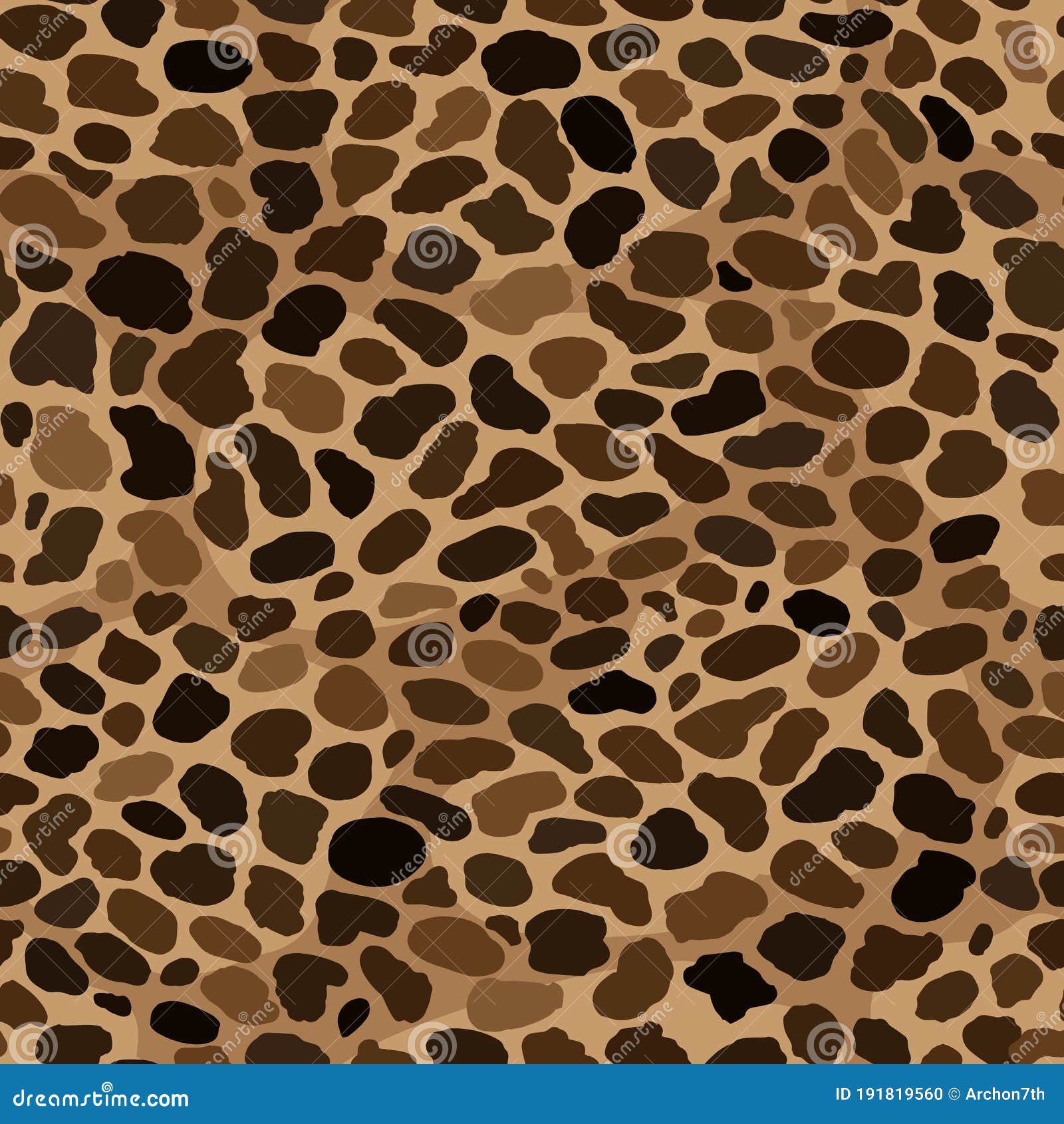 Seamless Leopard, Ocelot or Wild Cat Fur Pattern Print Stock