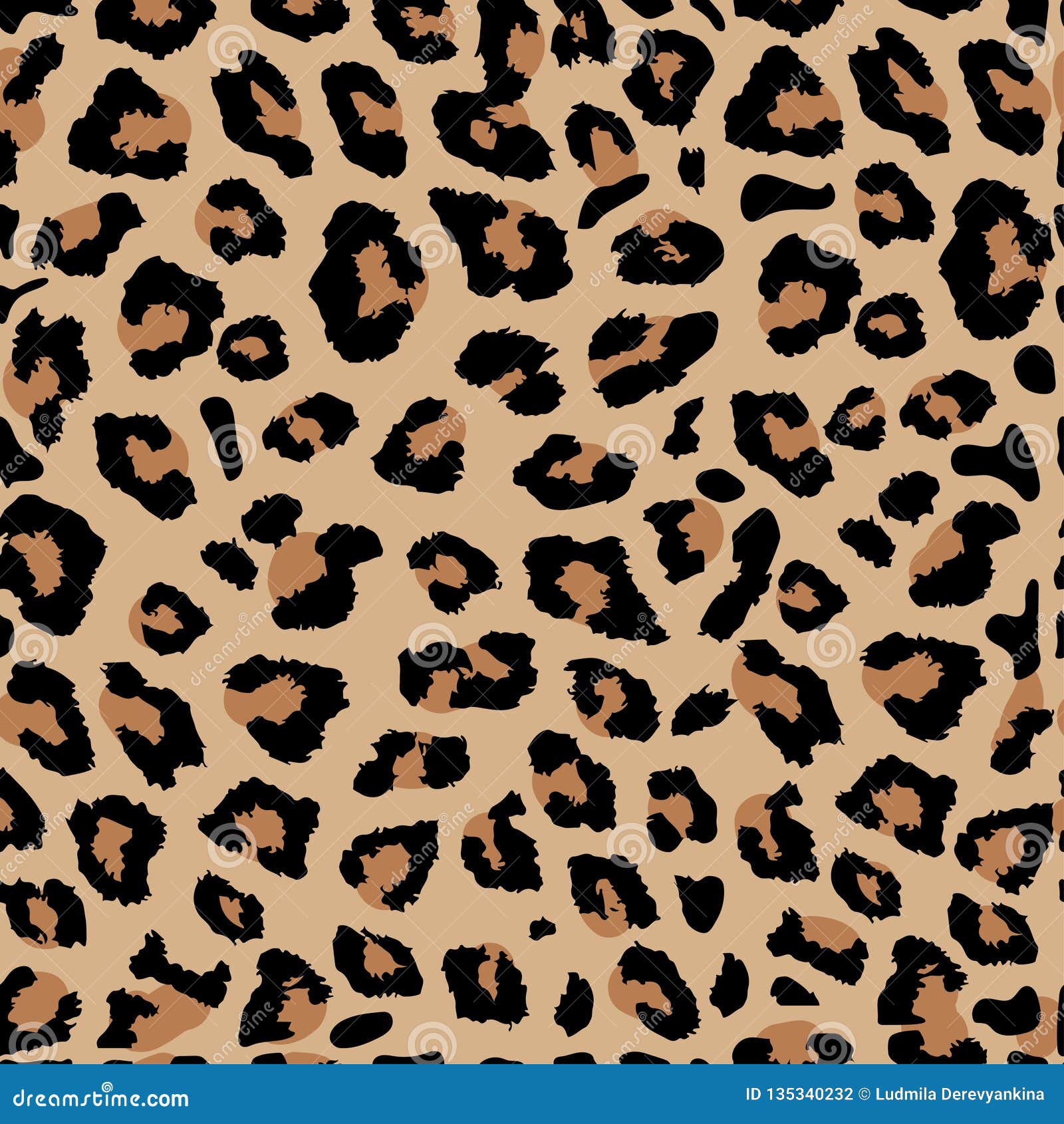 Seamless Leopard Print. Vector Pattern, Texture, Background Stock  Illustration - Illustration of africa, fashion: 135340232