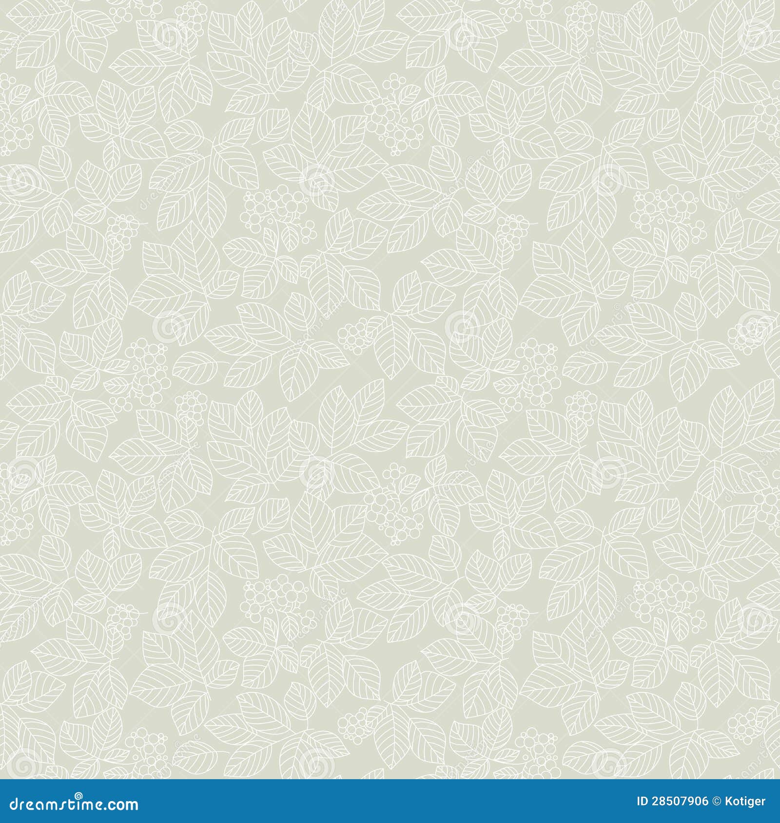 Seamless Light Beige Leaf Pattern Stock Vector Illustration of plant