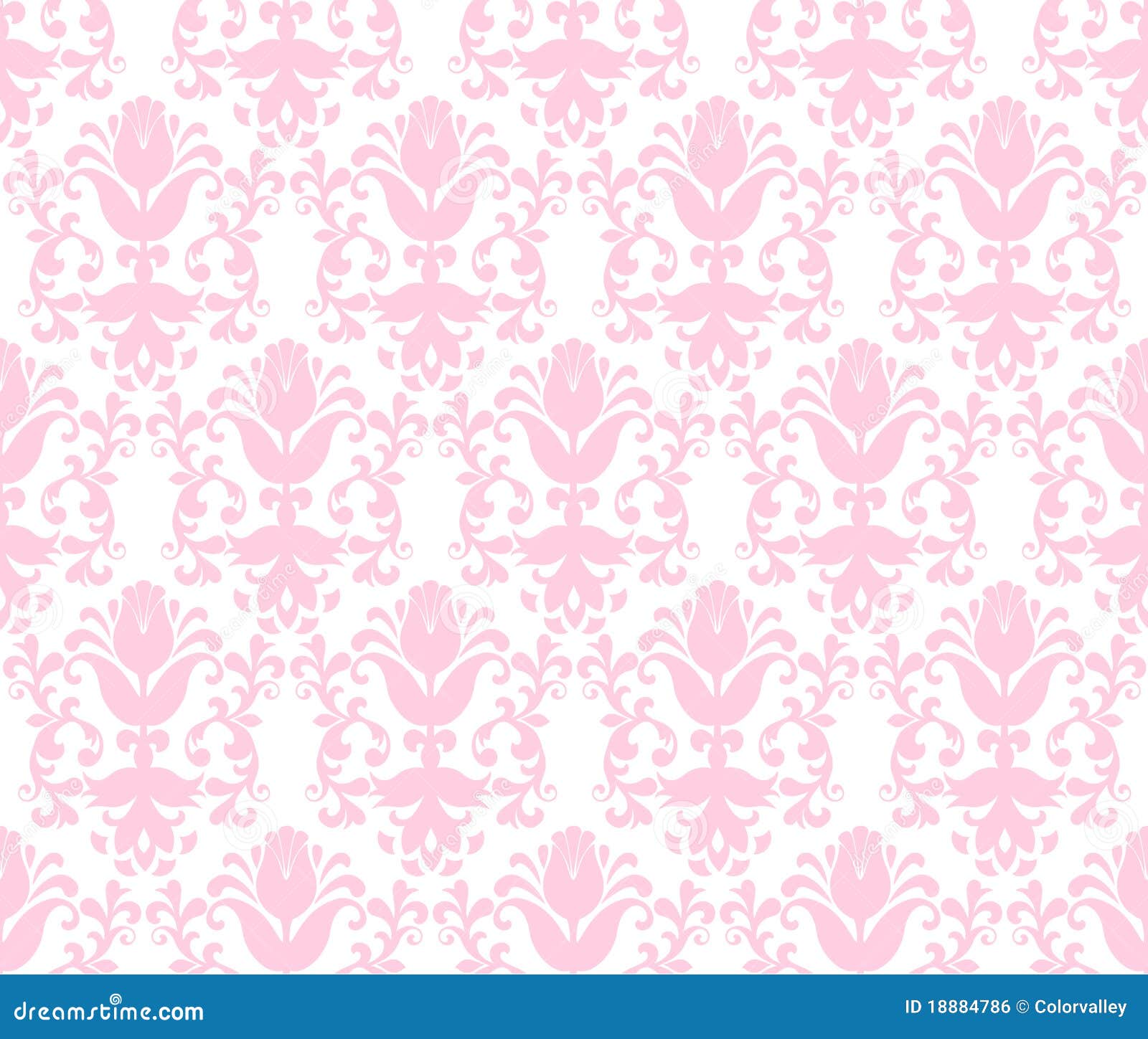 Seamless Light Green Floral Wallpaper Background Stock Vector - Illustration of pink, repeat