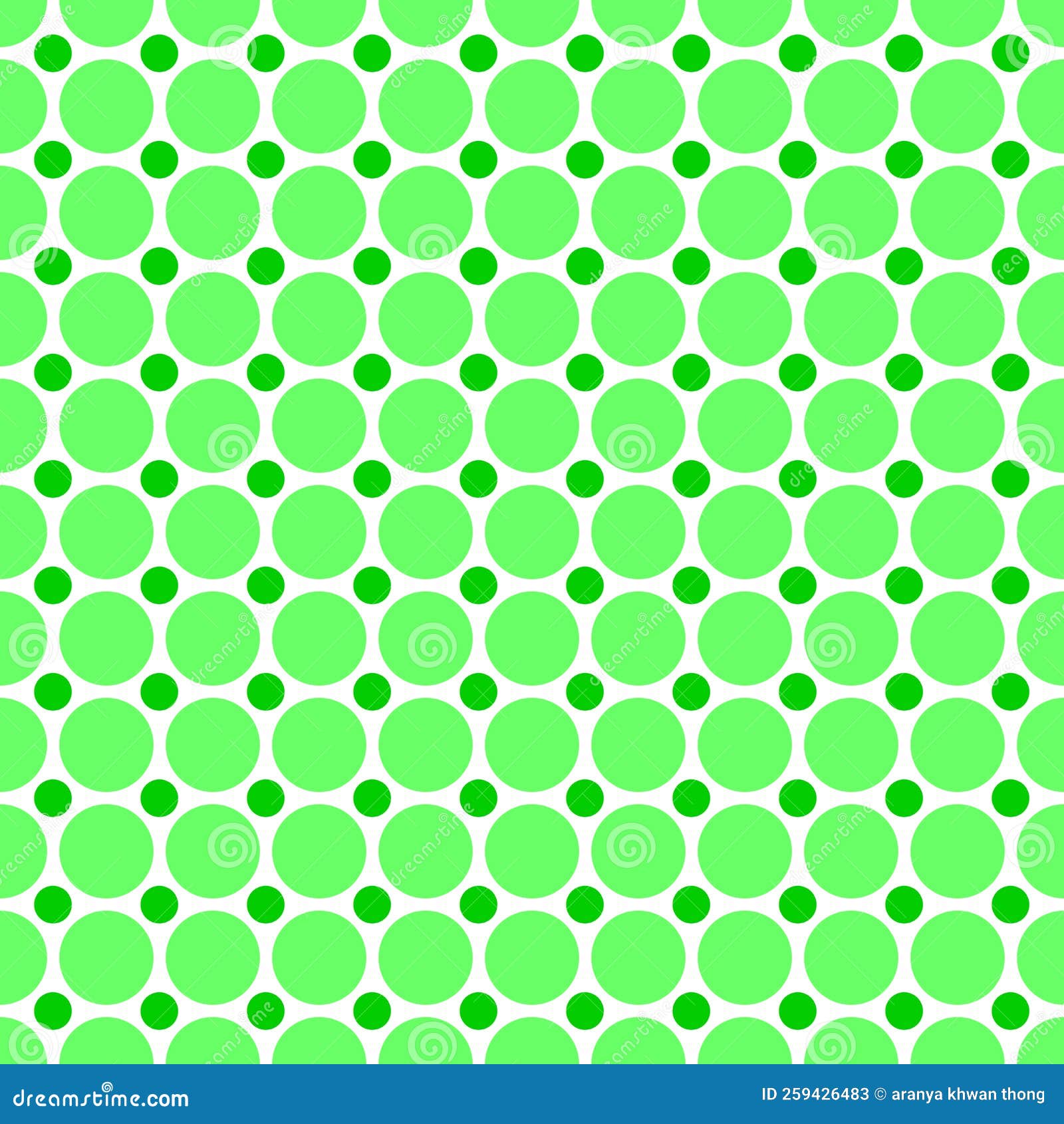 Seamless Lined Green Polka Dot Wallpaper on White Background Stock ...