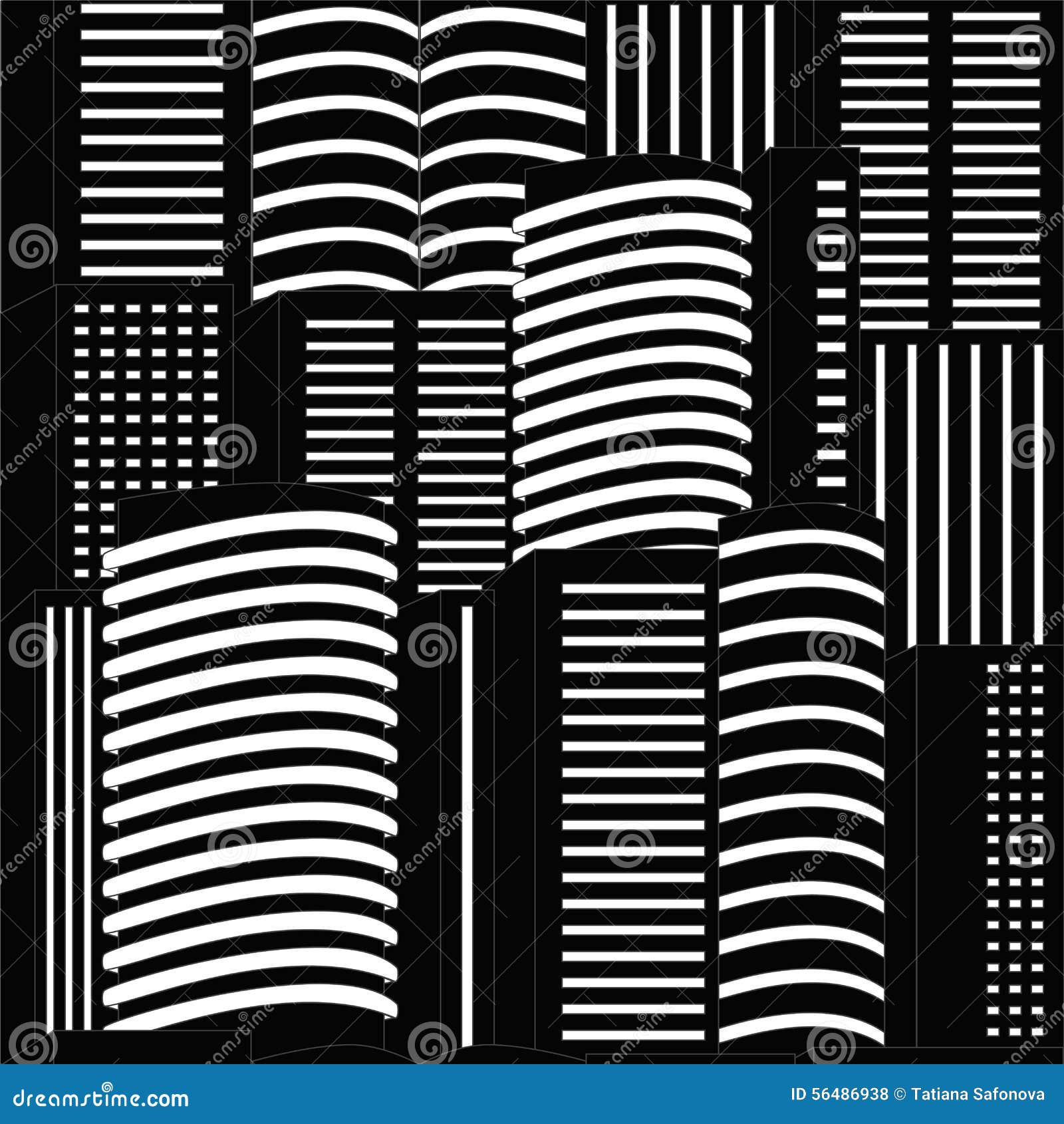 Seamless Modern Building Background. Stock Stock Vector Illustration