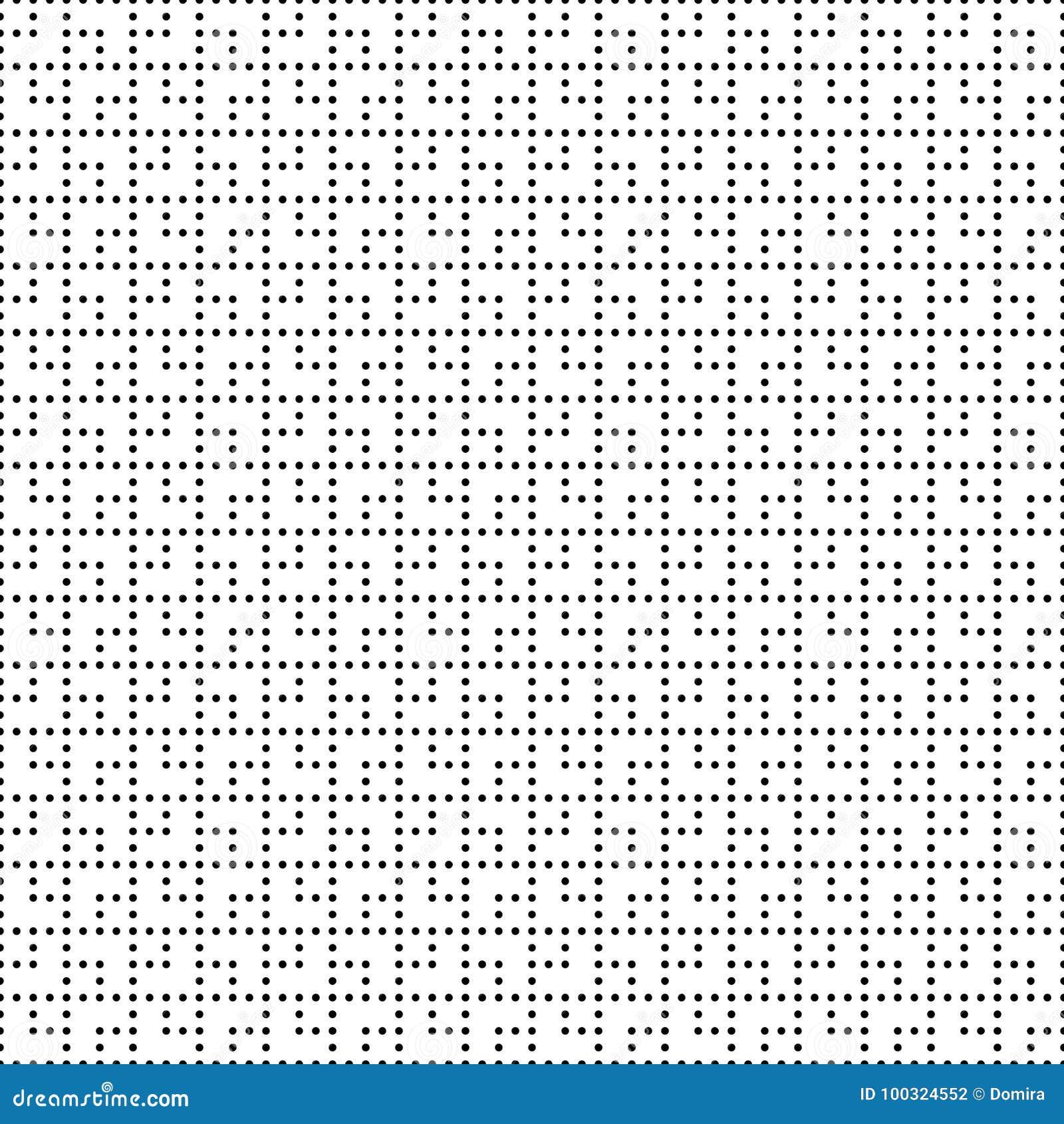 Seamless Monochrome Dots Square Grid Pattern. Simple Black White ...