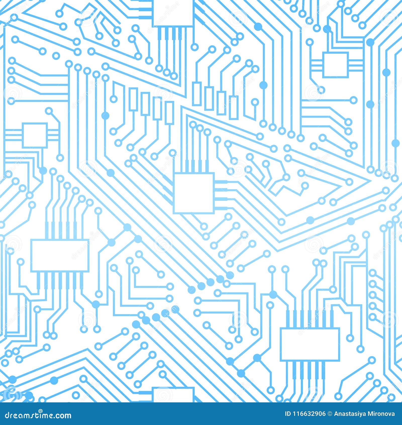 Download Seamless Motherboard Pattern Stock Vector - Illustration ...