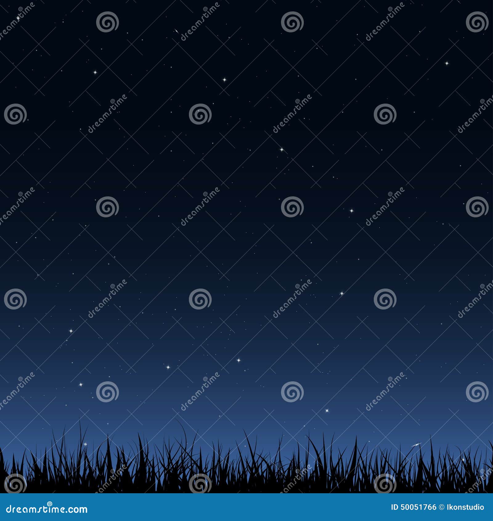 Seamless Night Sky and Grass Stock Illustration - Illustration of green ...