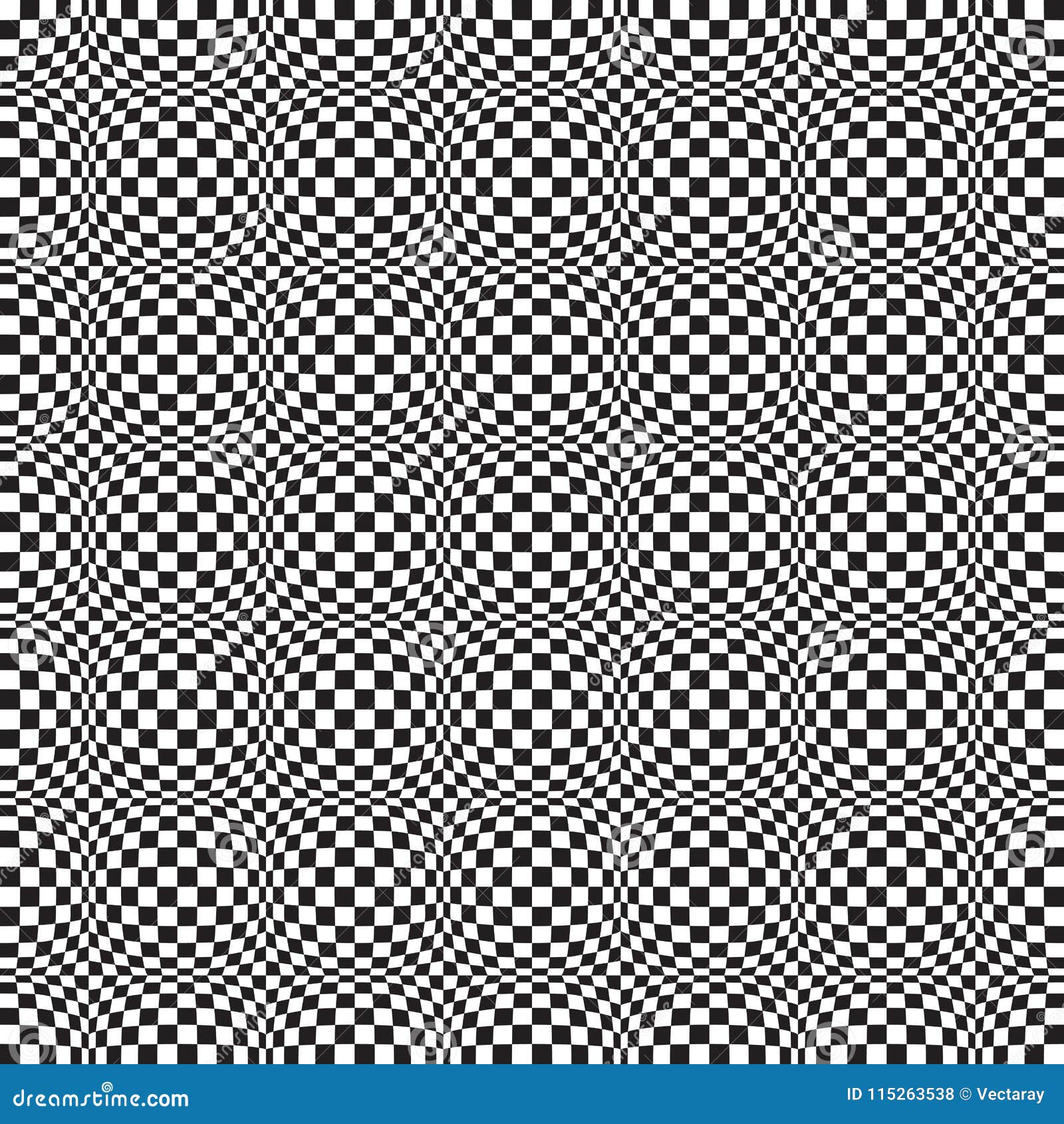 Download Seamless Op Art Distortion Pattern In Vector Format Stock ...
