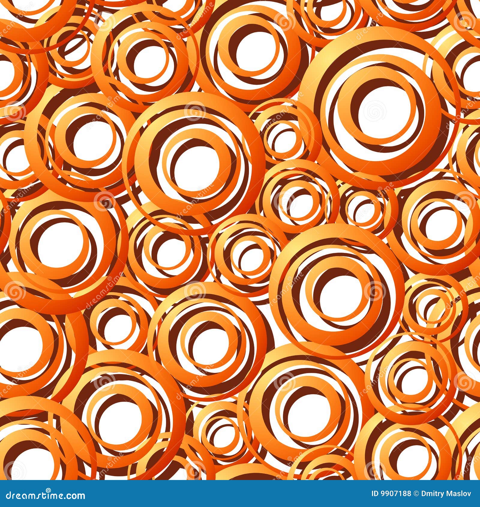 Seamless Orange Ring Pattern Stock Vector Illustration of paint, design 9907188