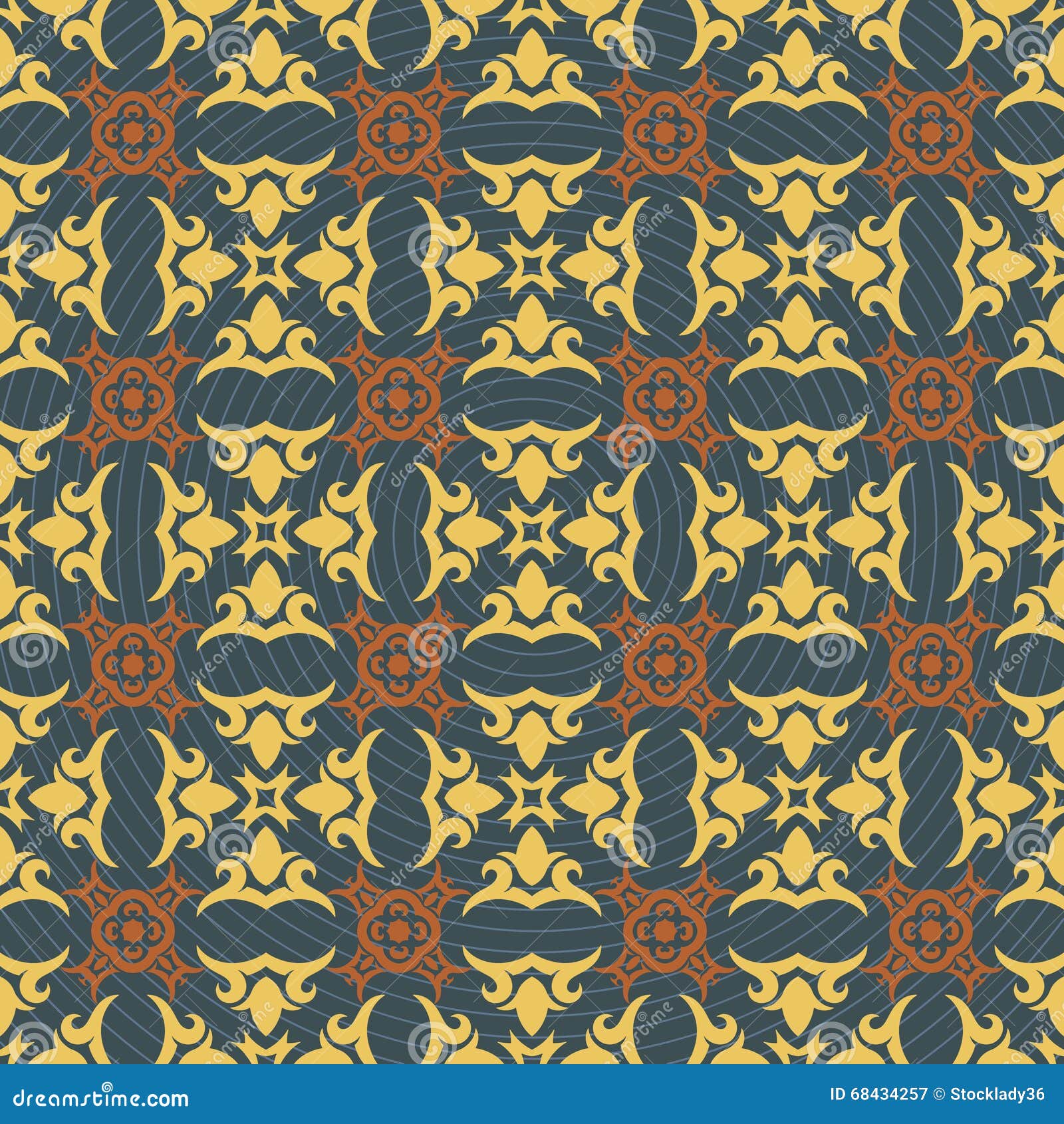 Seamless Ornament Pattern Vector Tile Stock Vector - Illustration of ...