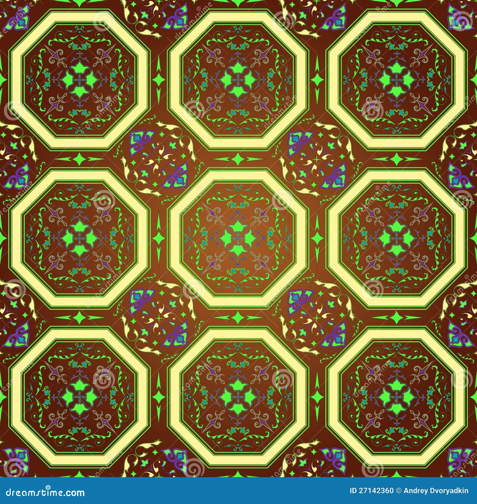 Seamless Ornamental Wallpaper Stock Illustration Illustration of