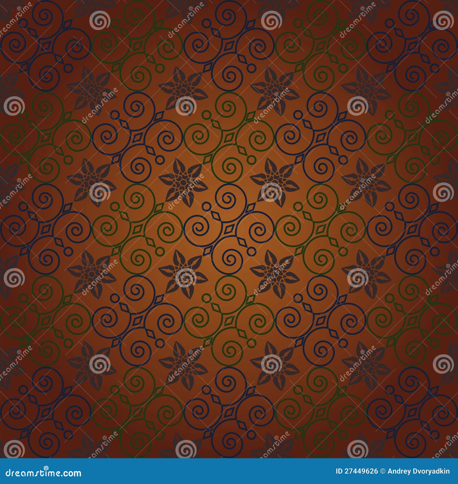 Seamless Ornamental Wallpaper Stock Vector Illustration of shape