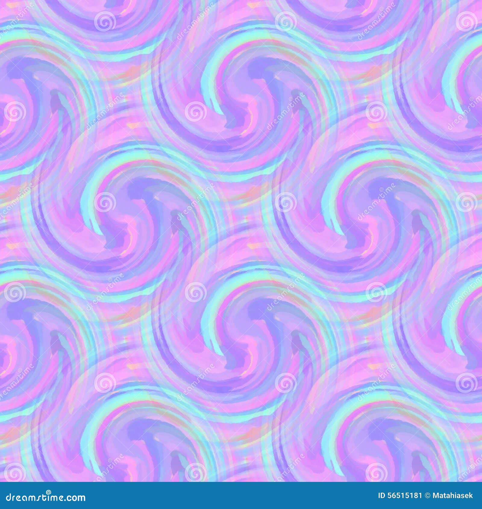 Seamless Pastel Colored Swirl Background or Pattern Stock Illustration