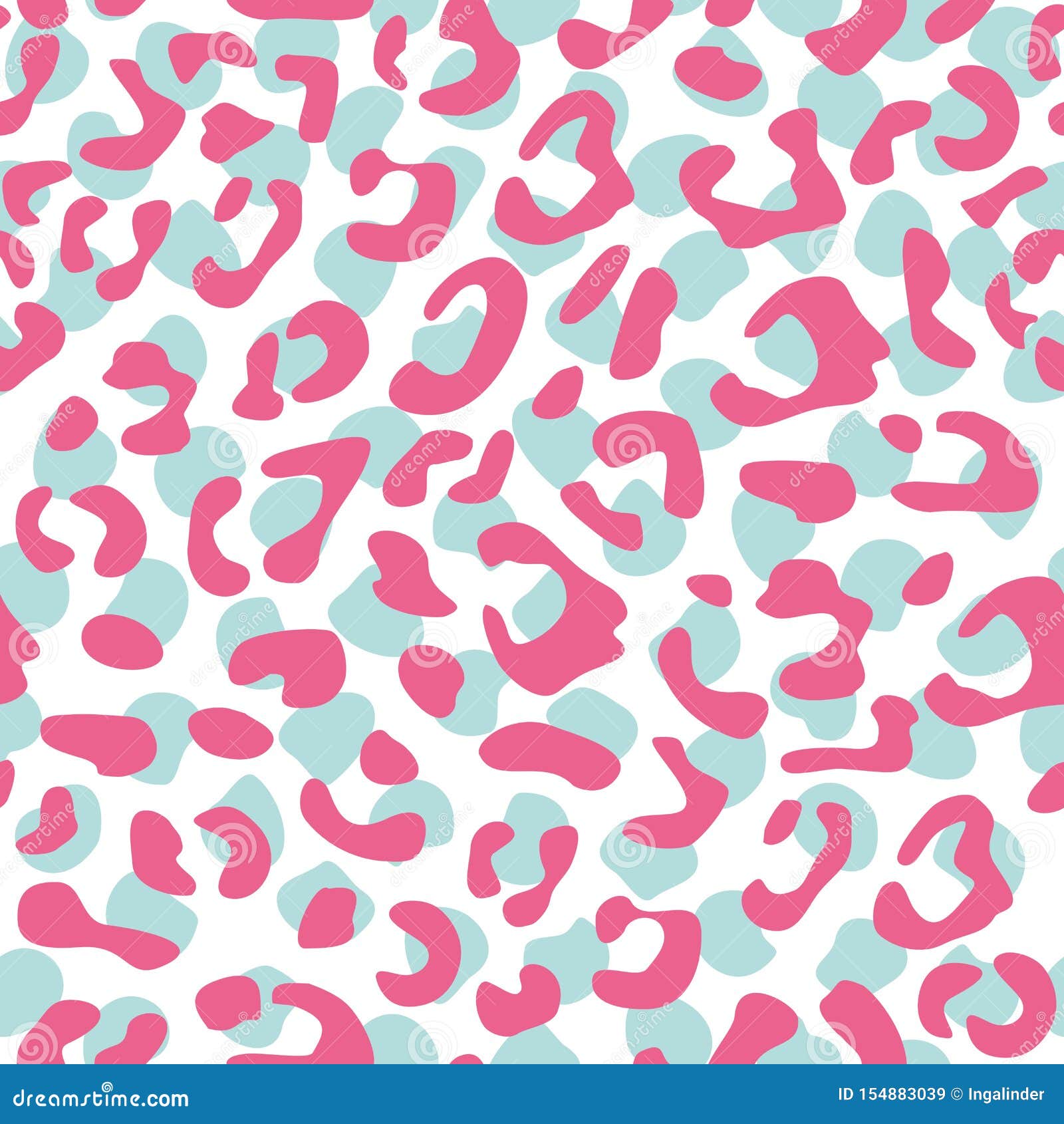 Seamless Pastel Leopard Vector Pattern Design, Animal Pink, White and ...