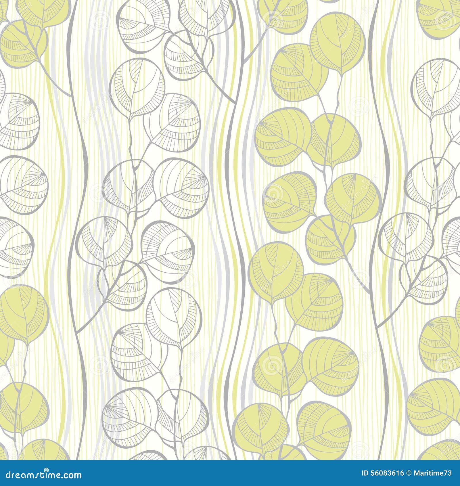 Seamless Pattern of Abstract Branches. Stock Illustration