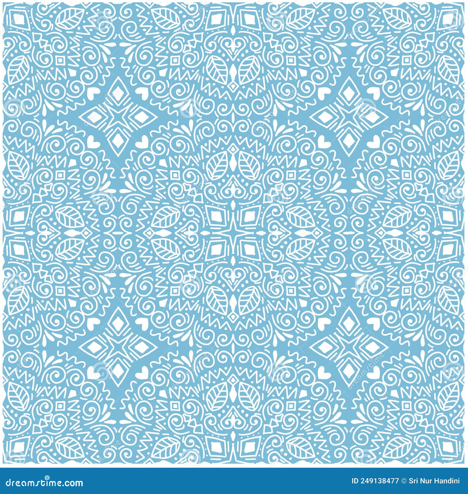 seamless pattern abstract ethnic art mandala.