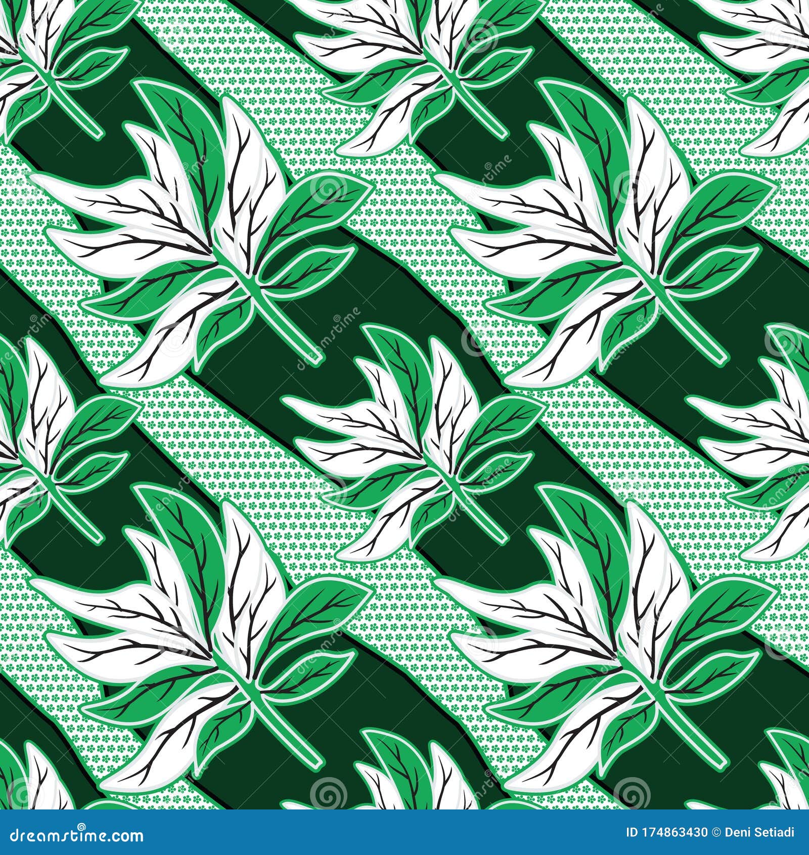 Seamless Pattern With Floral Vector  Indonesian  Batik  