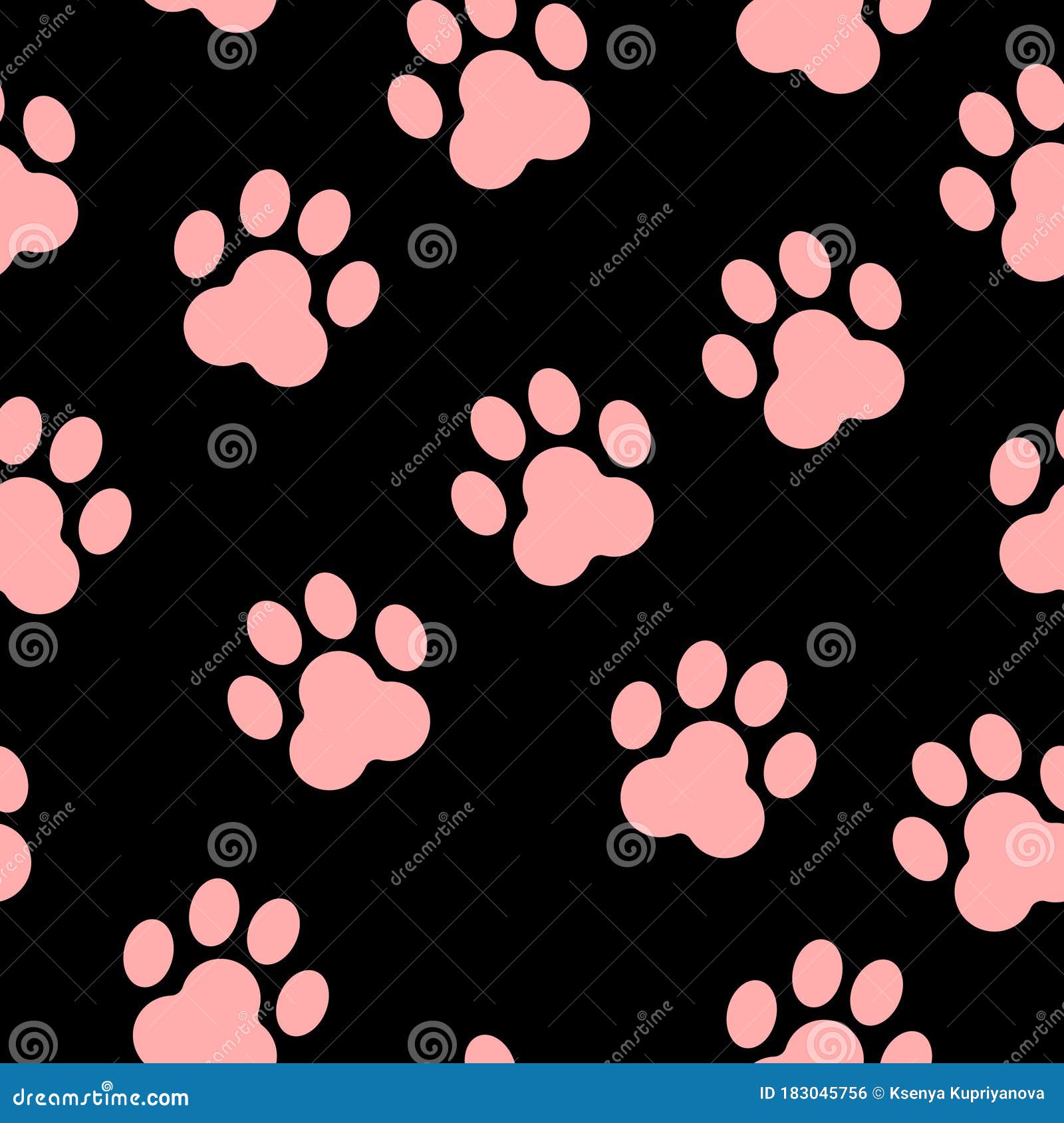 Seamless Pattern with Animal Paw Prints Silhouette. Light Blue and White.  Cute and Funny. Cartoon Style. Cats and Dogs. Pet Shop. Stock Vector -  Illustration of fabric, ornament: 183045756