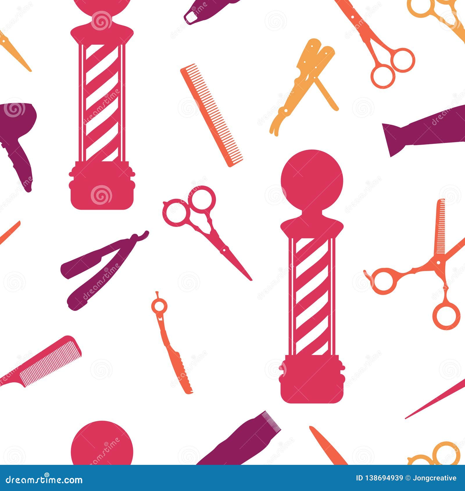 Seamless Pattern of Barbershop Salon Hair Cut Wallpaper Background Stock Vector - Illustration of repeatable, background: 138694939 Seamless Pattern of Barbershop Salon Hair Cut Wallpaper Background Stock Vector - Illustration of repeatable, background: 138694939