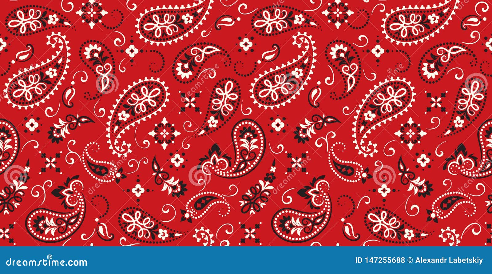 seamless pattern based on ornament paisley bandana print.  ornament paisley bandana print. silk neck scarf or