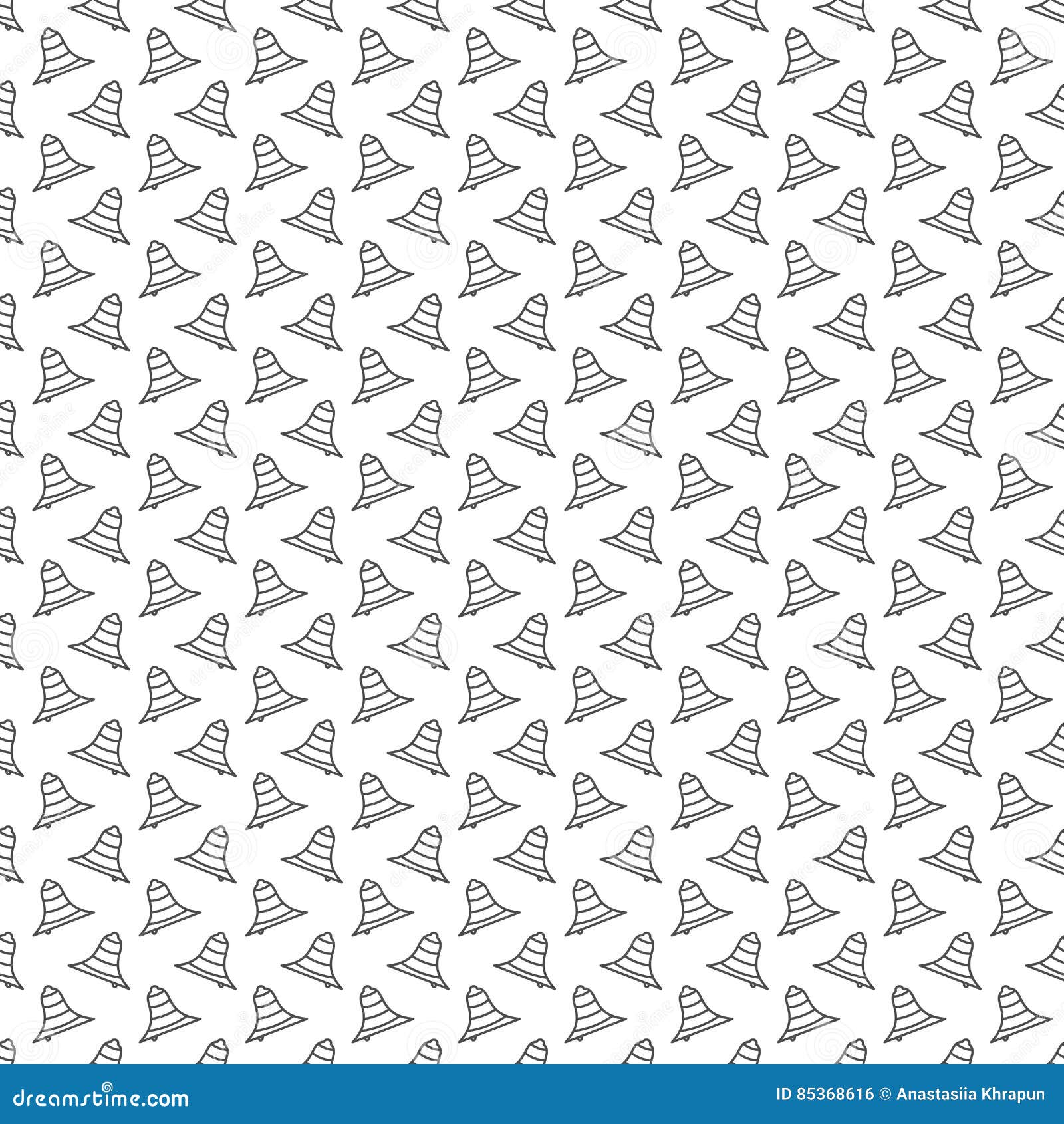 Seamless pattern of bells. stock vector. Illustration of bell 85368616