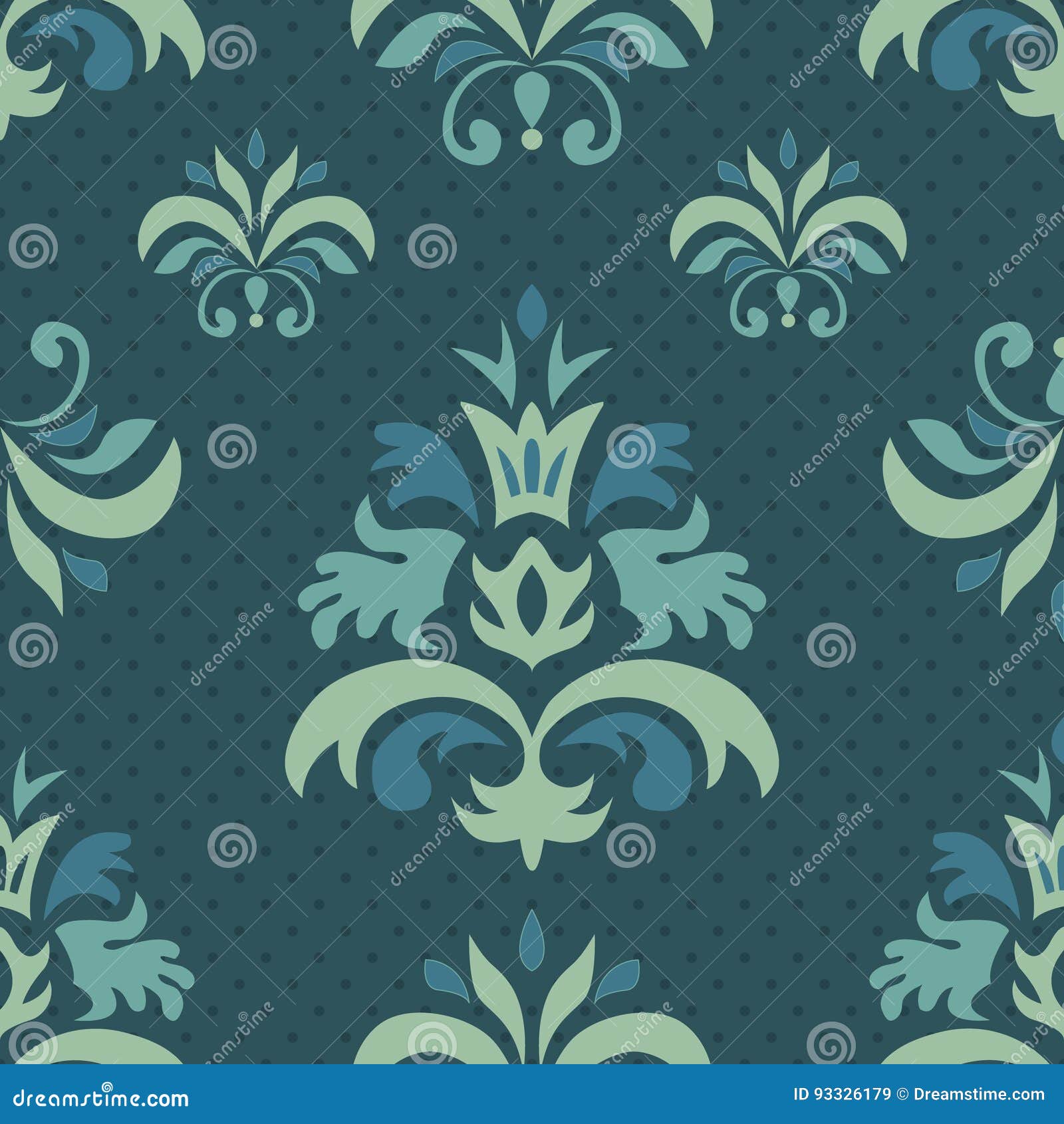 Seamless Pattern on Blue Background Stock Illustration - Illustration ...