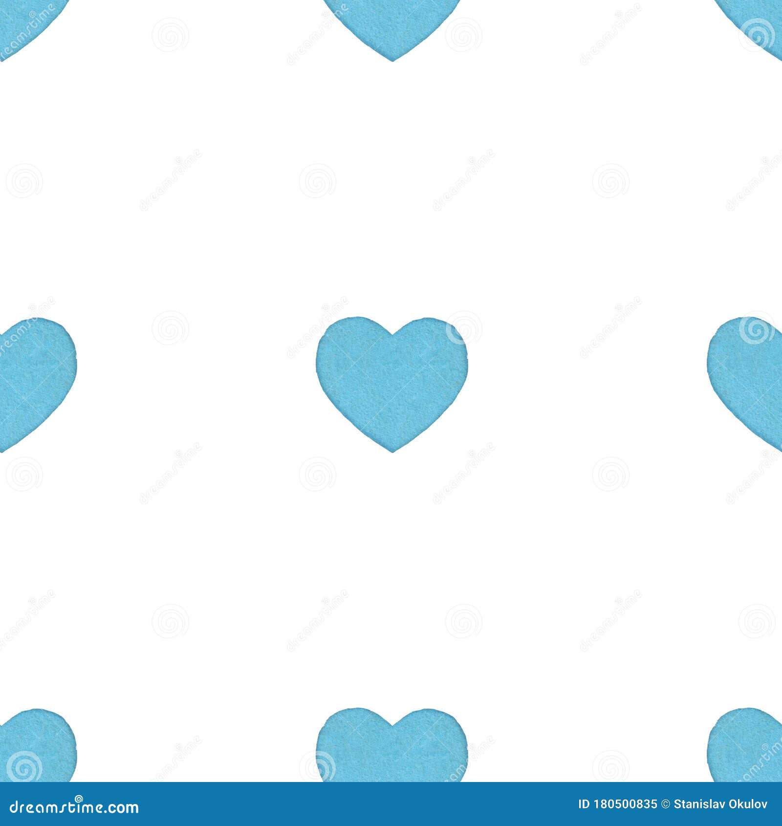 Seamless Pattern of Blue Hearts. Love Concept Stock Illustration ...