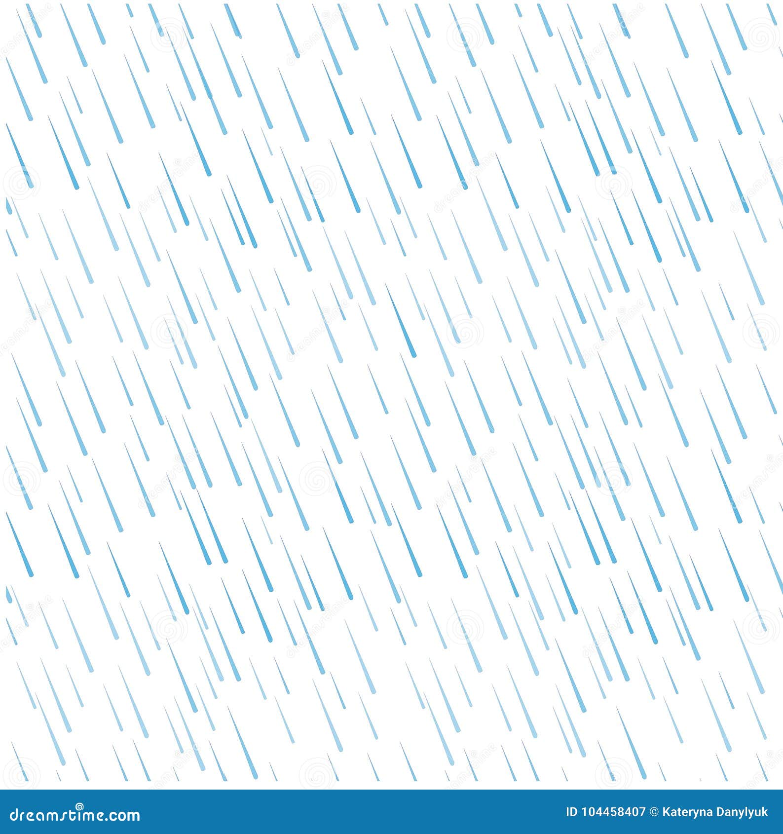 Seamless Pattern of Blue Rain Water Drops on White Stock Vector ...