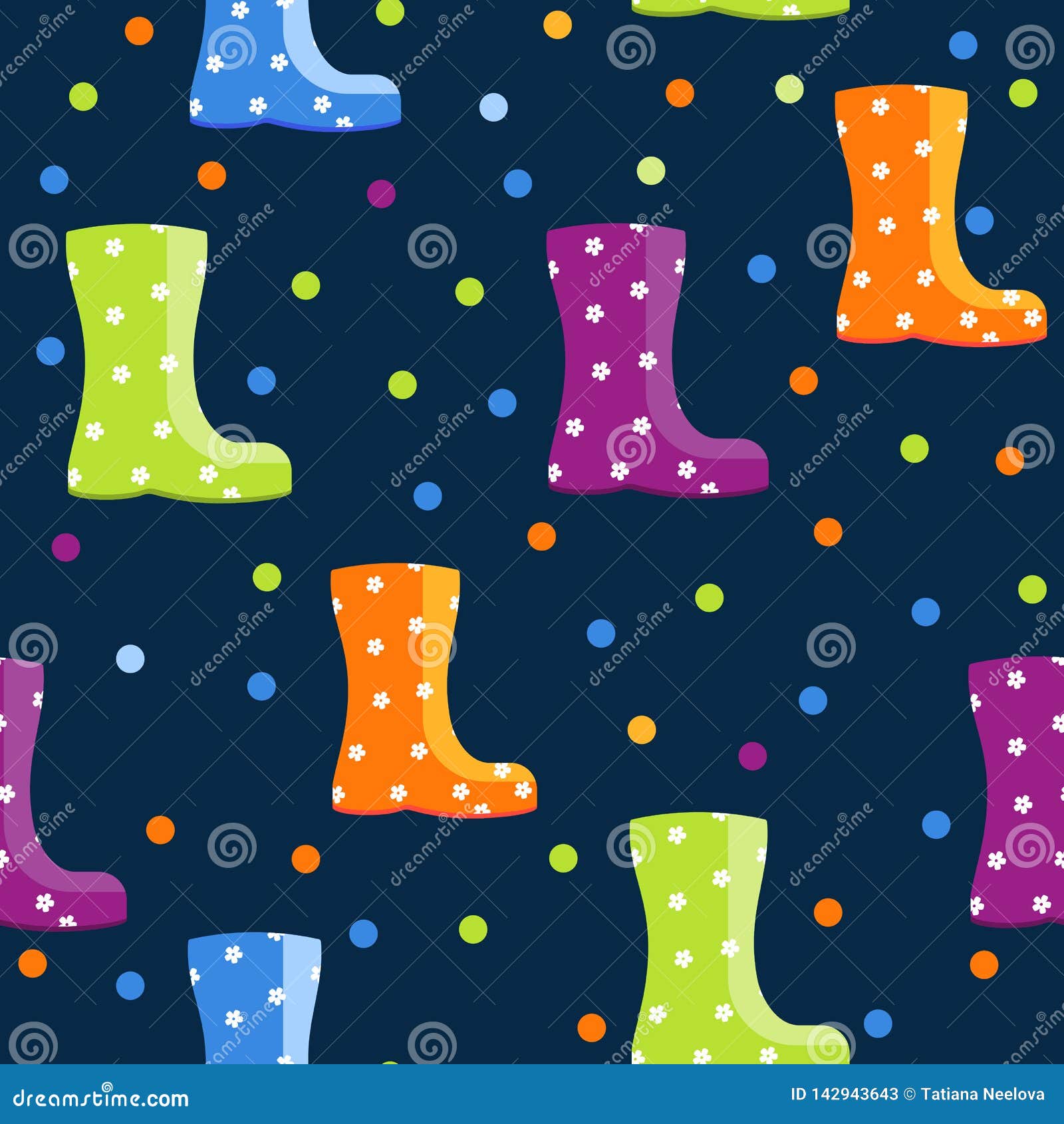 colorful rubber boots