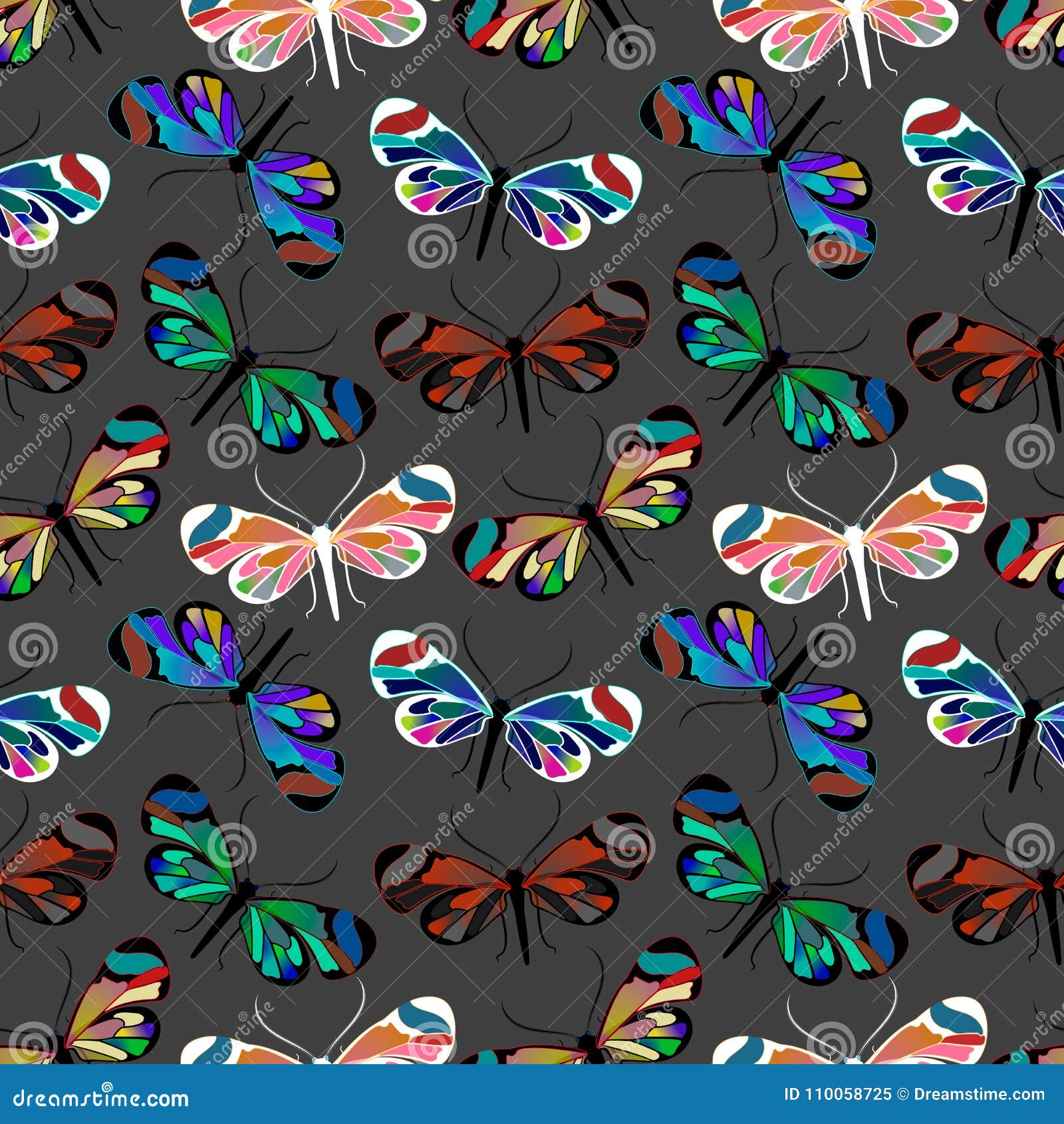 seamless pattern with butterfly greta oto