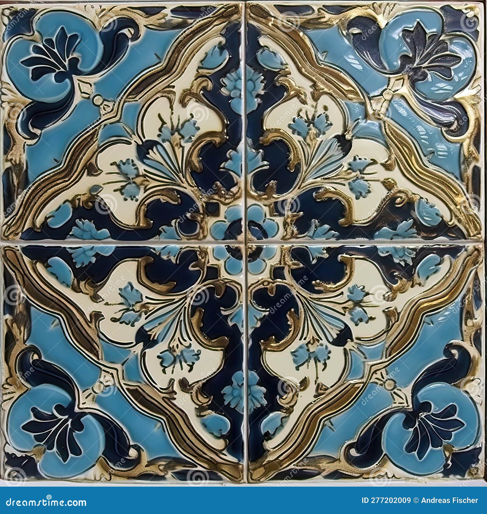 Seamless Pattern with Ceramic Tile Pattern. Absrtract Decorative Porcelain Tile. Stock Image