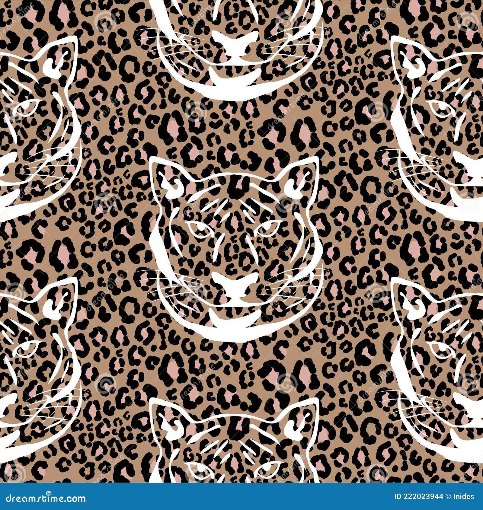 Seamless leopard wild pattern animal print Vector Image
