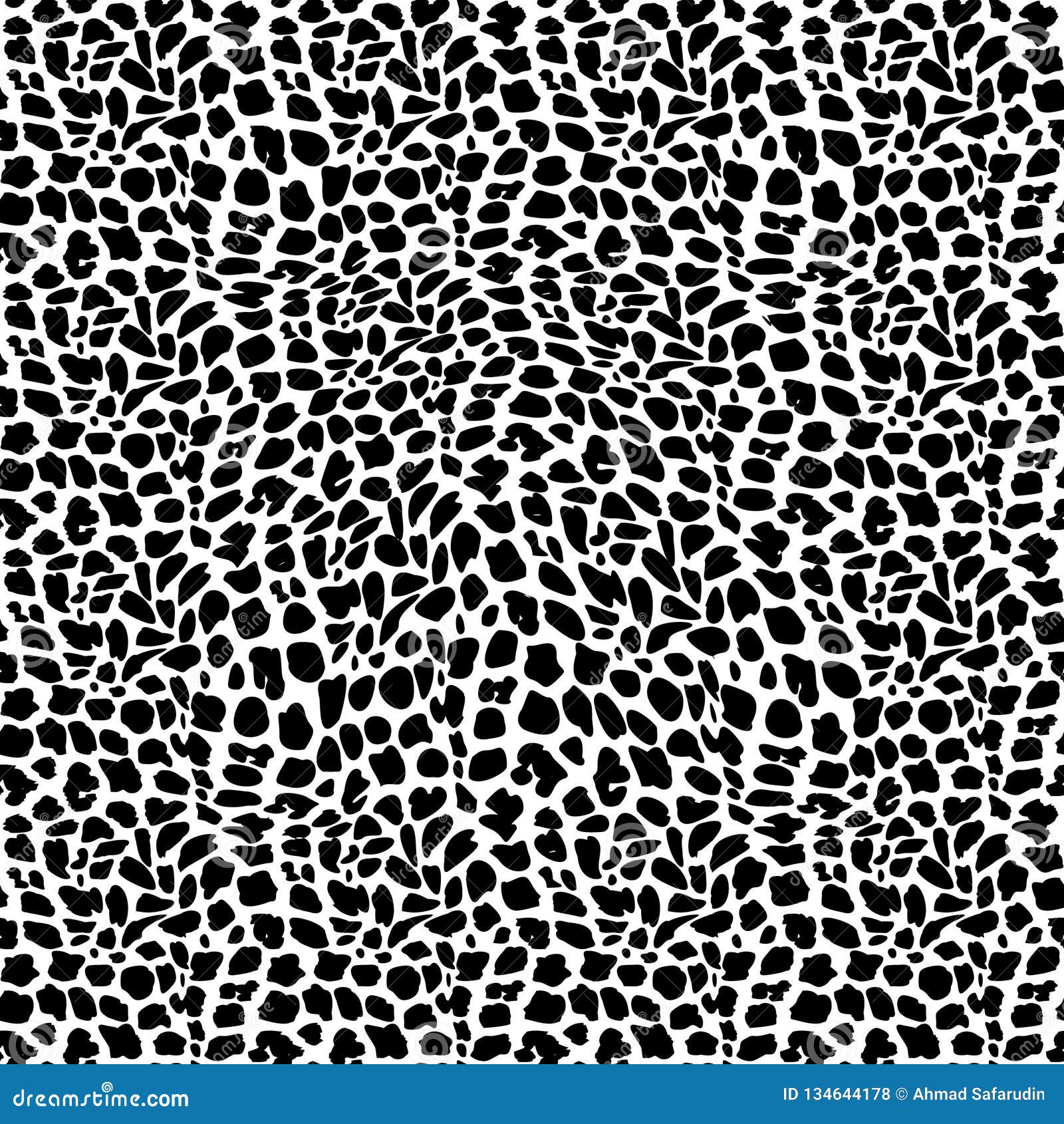 Seamless black and white color leopard print Vector Image