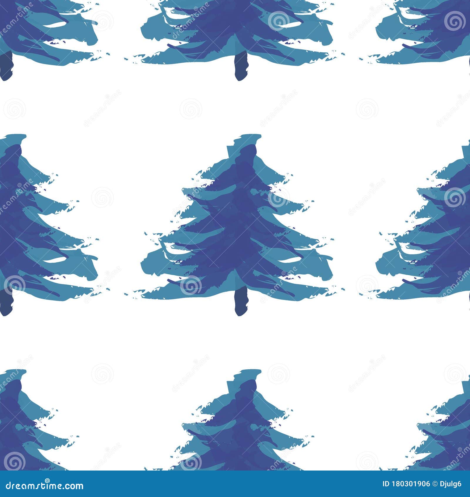 seamless pattern with christmas trees. xmas tree hand drawn, template for new year greeting card or packaging decoration holiday