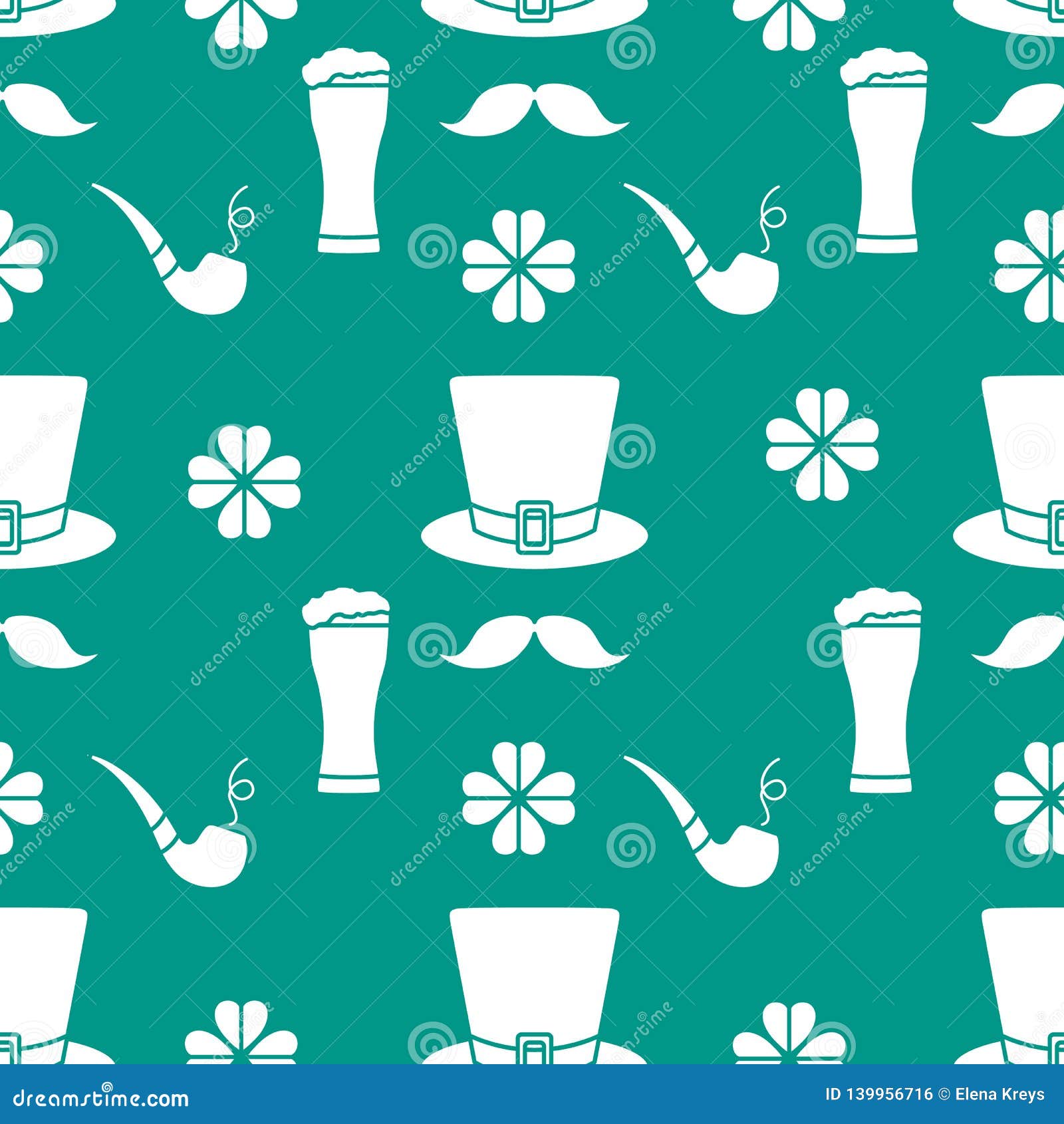 Seamless Pattern. St. Patrick S Day. Irish Vector Stock Vector ...