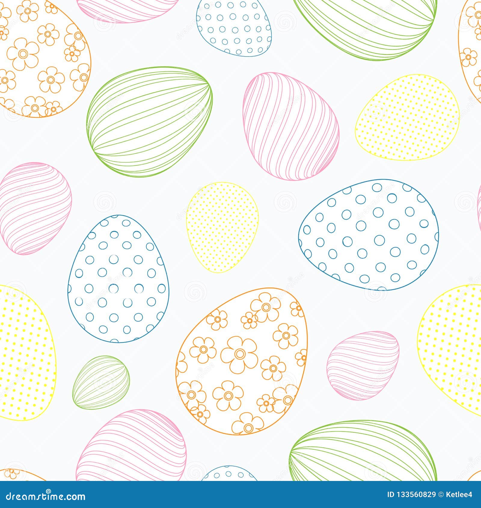seamless pattern from colored easter eggs on a light background decorative festive background for  of tags cards banners