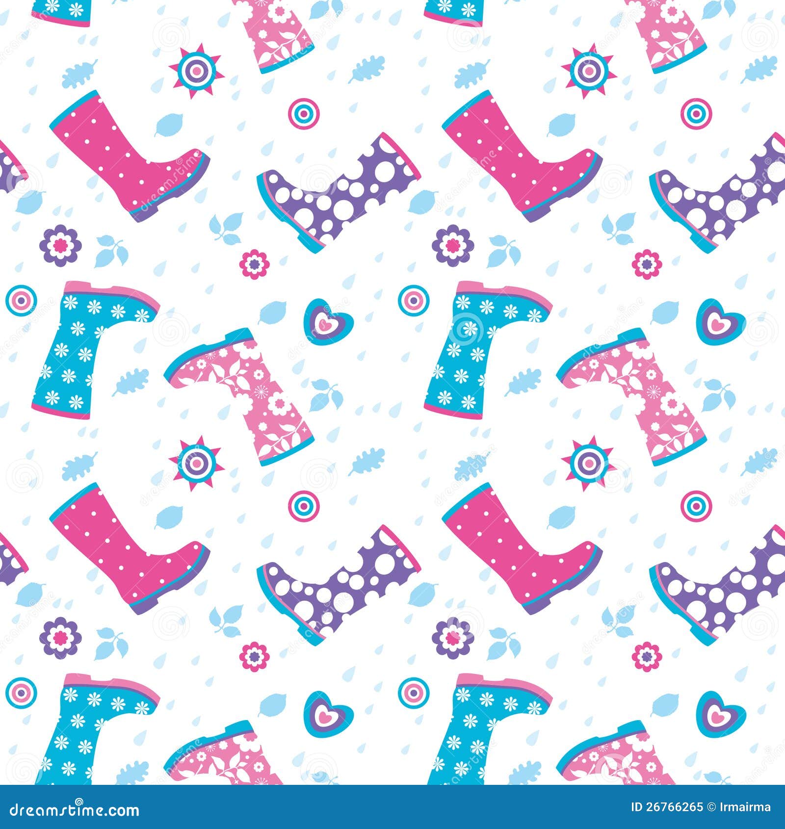 Download Seamless Pattern With Colorful Rubber Boots Stock Vector ...