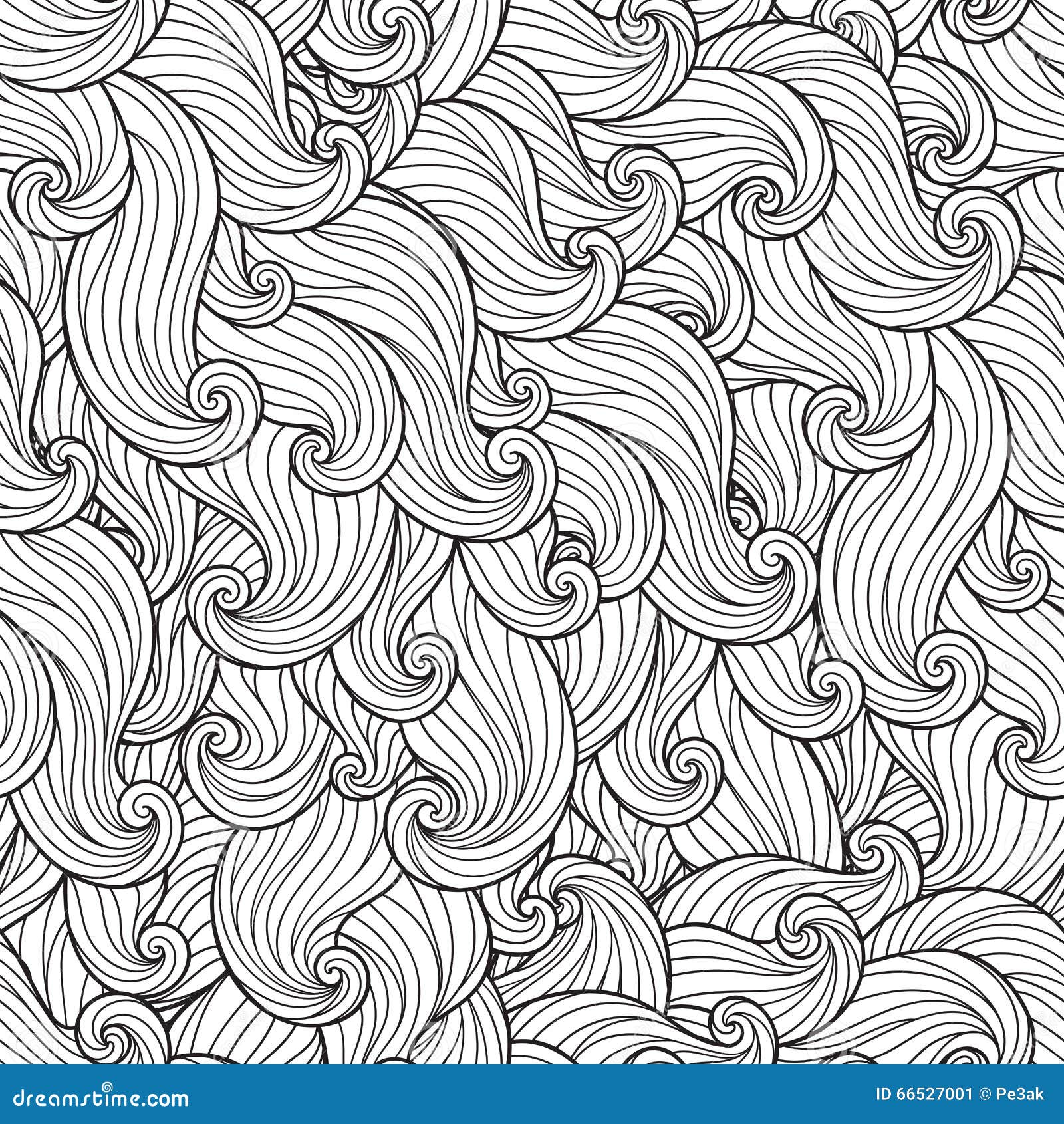 Seamless Pattern for Coloring Book. Stock Vector - Illustration of ...