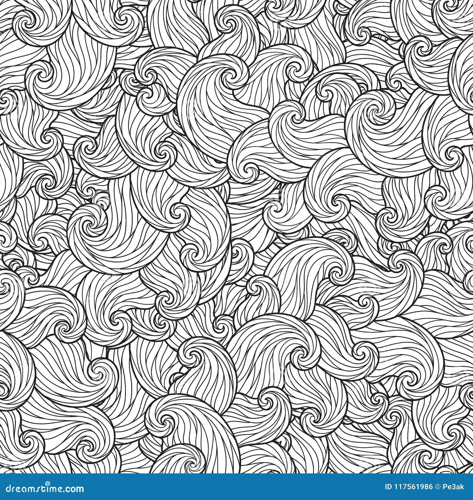 Seamless Pattern for Coloring Book. Stock Vector - Illustration of ...