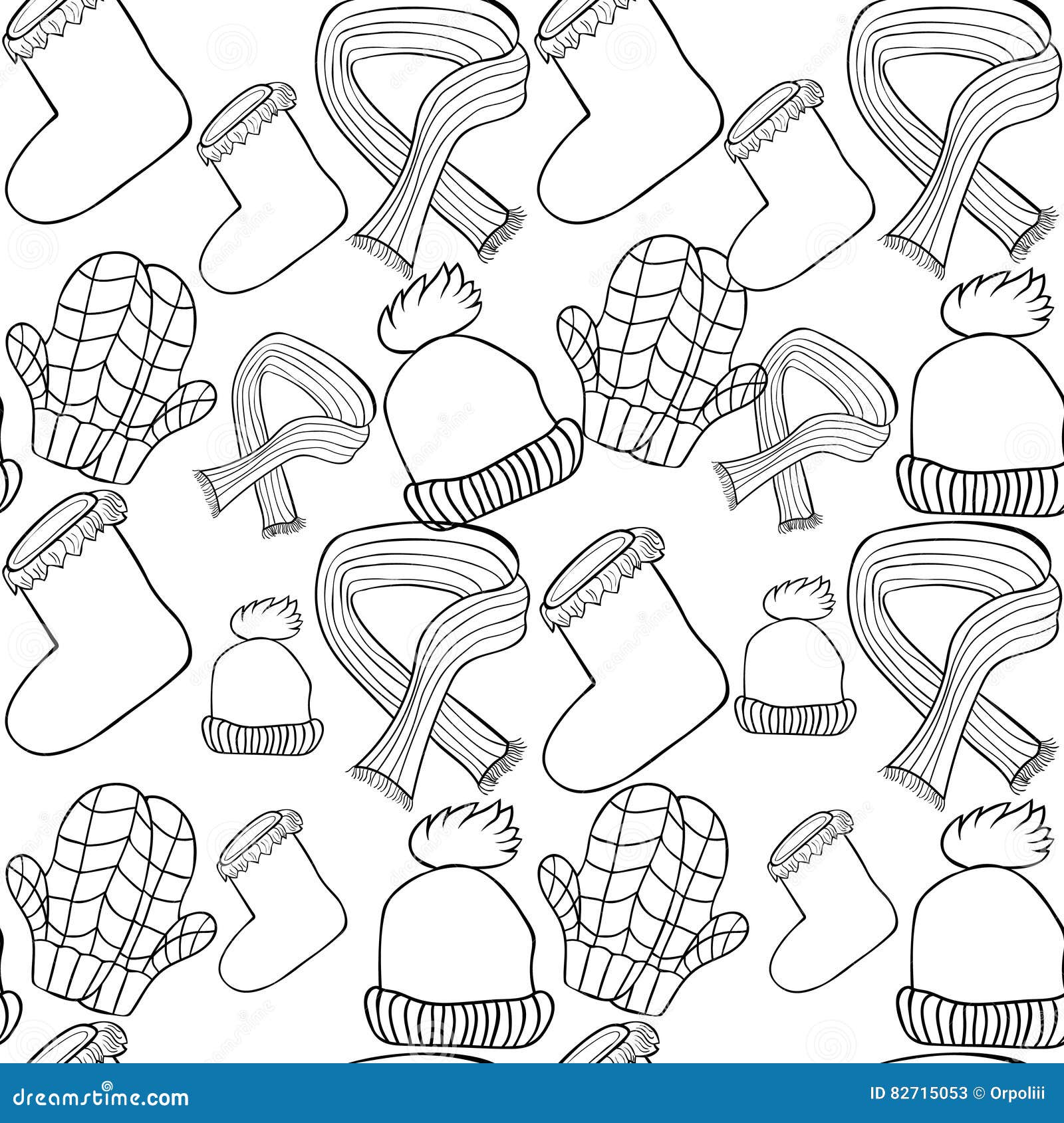 Scarf Hat And Mitten Page Coloring Pages