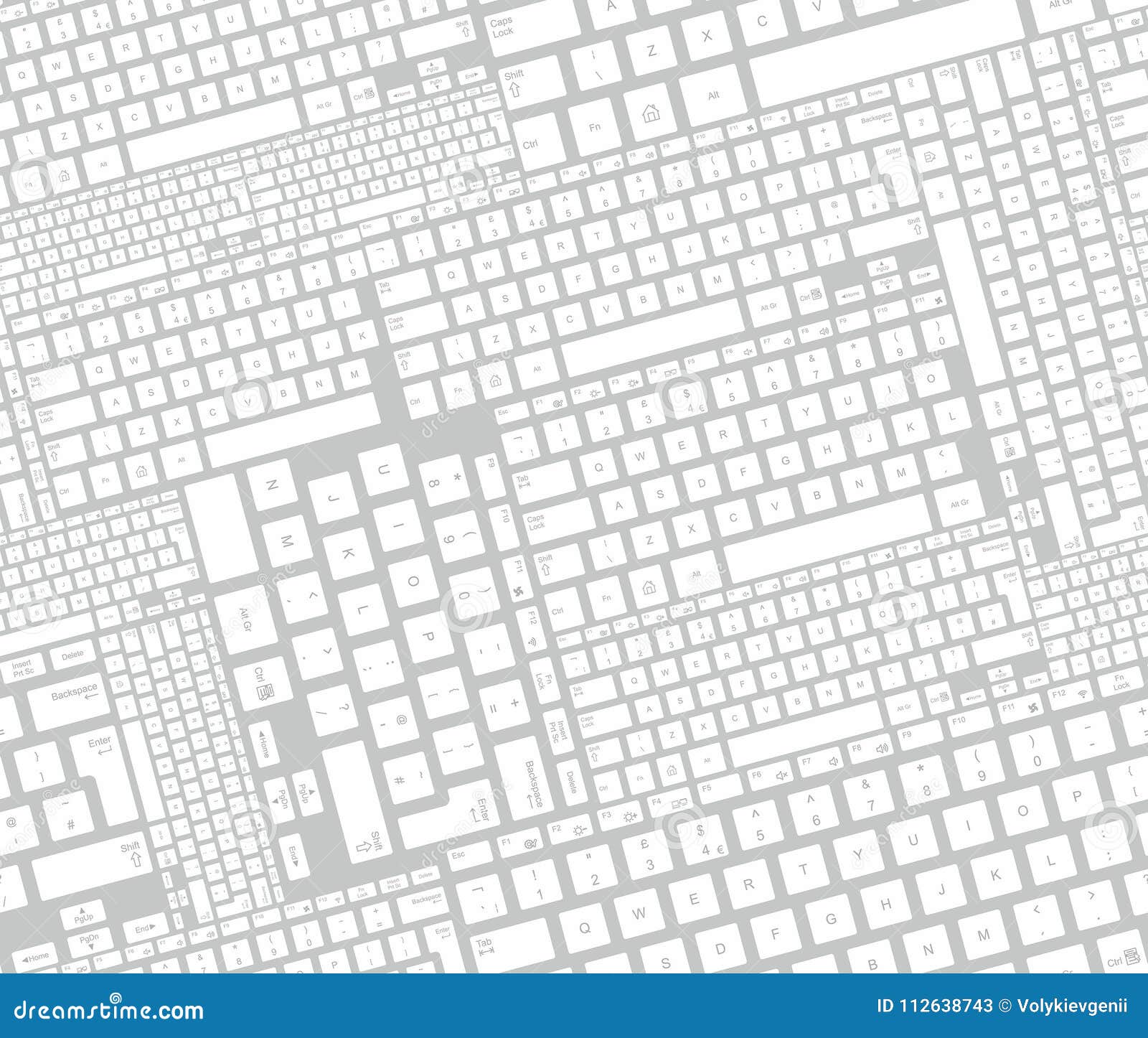 Seamless Pattern with Keyboard. Vector Illustration Stock Vector ...