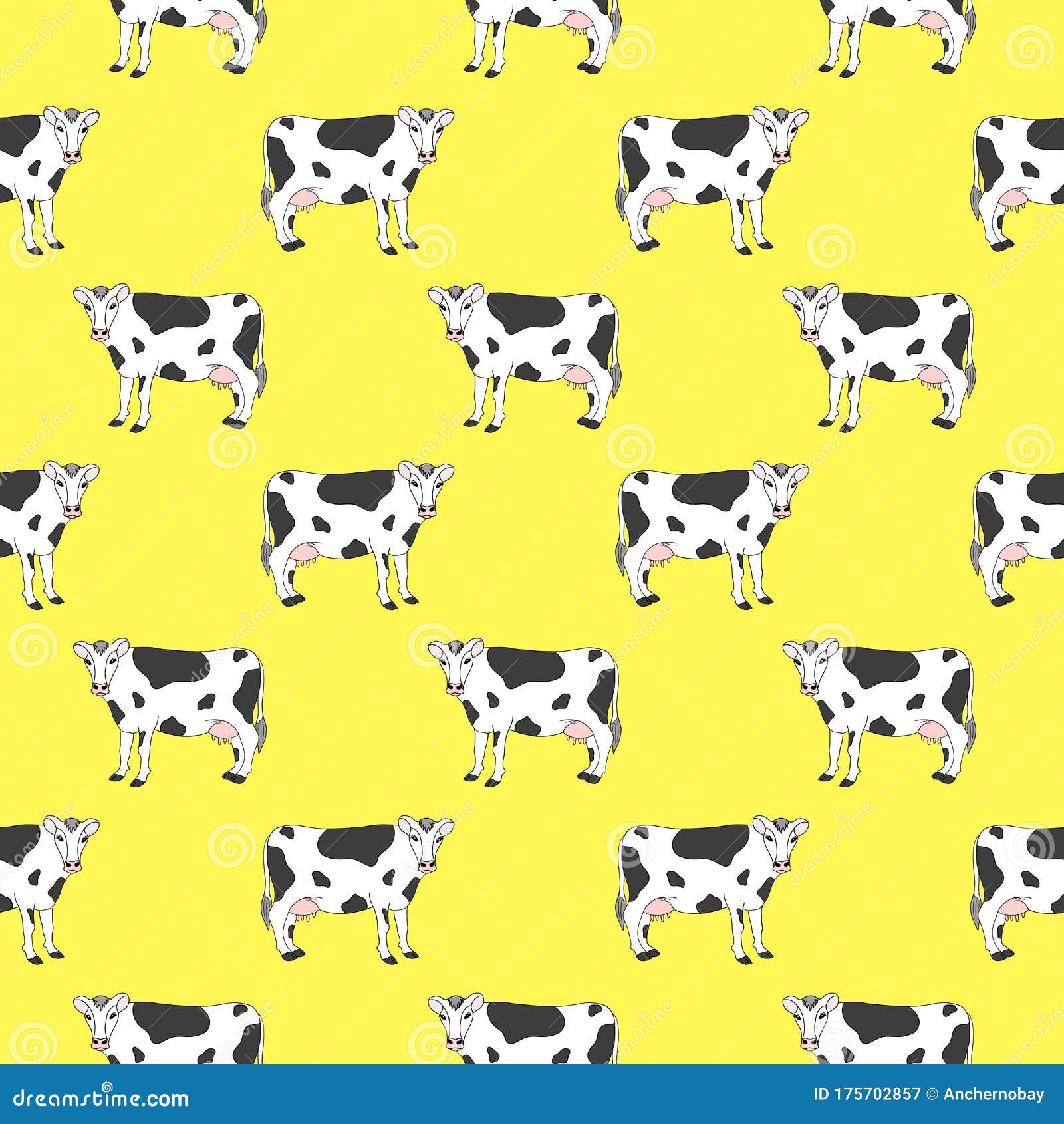 Premium Vector  Cute cow seamless repeating pattern, wallpaper background,  cute seamless pattern background