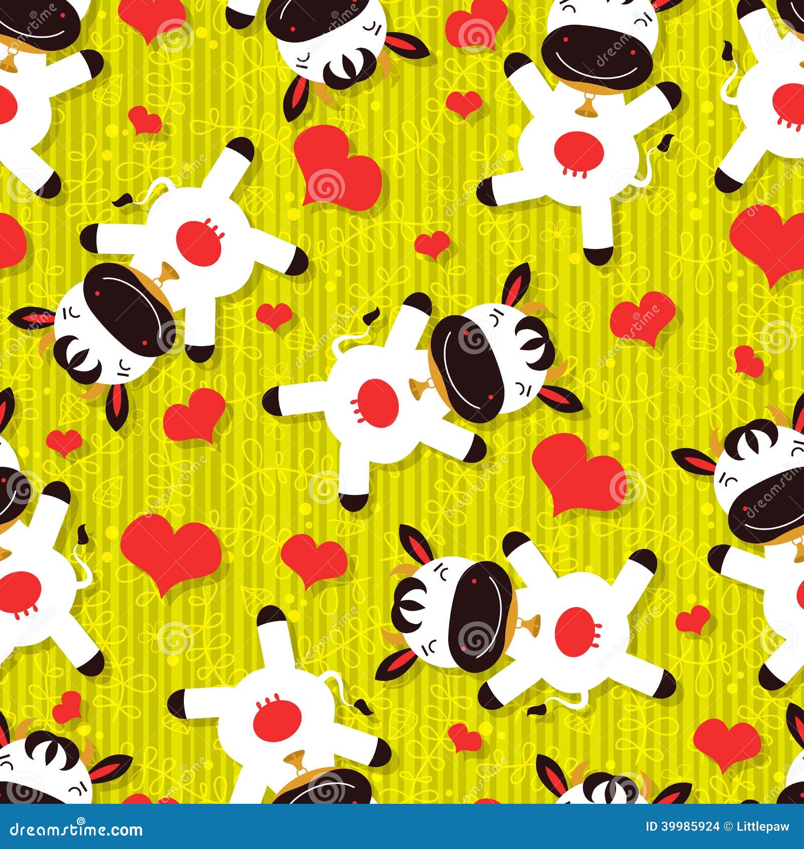Premium Vector  Cute cow seamless repeating pattern, wallpaper background,  cute seamless pattern background